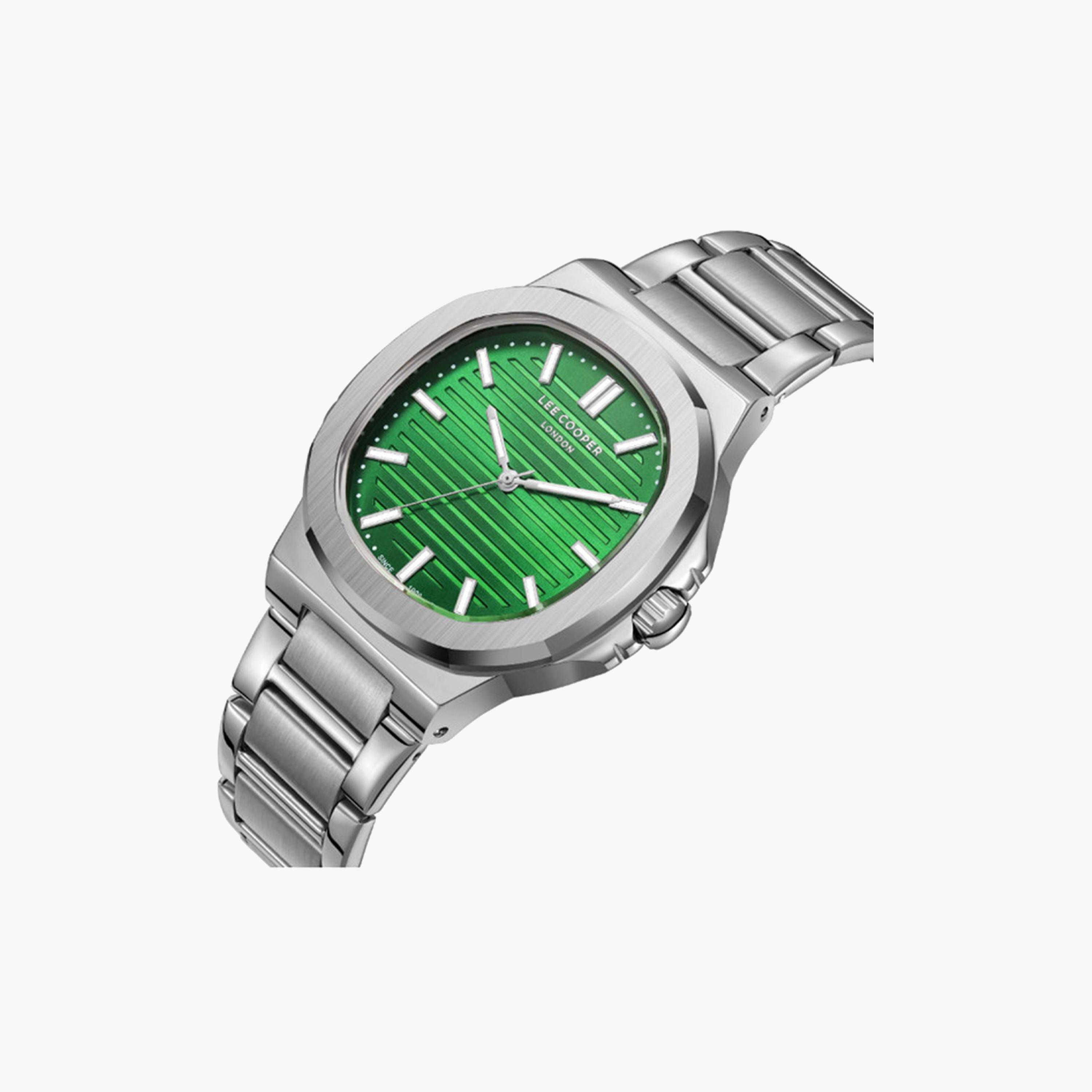 لي كوبر- ساعة تناظرية للرجال 45 ملم فضية بحزام معدني | LC08016.370-men-watchesandjewellery-watches-image-2