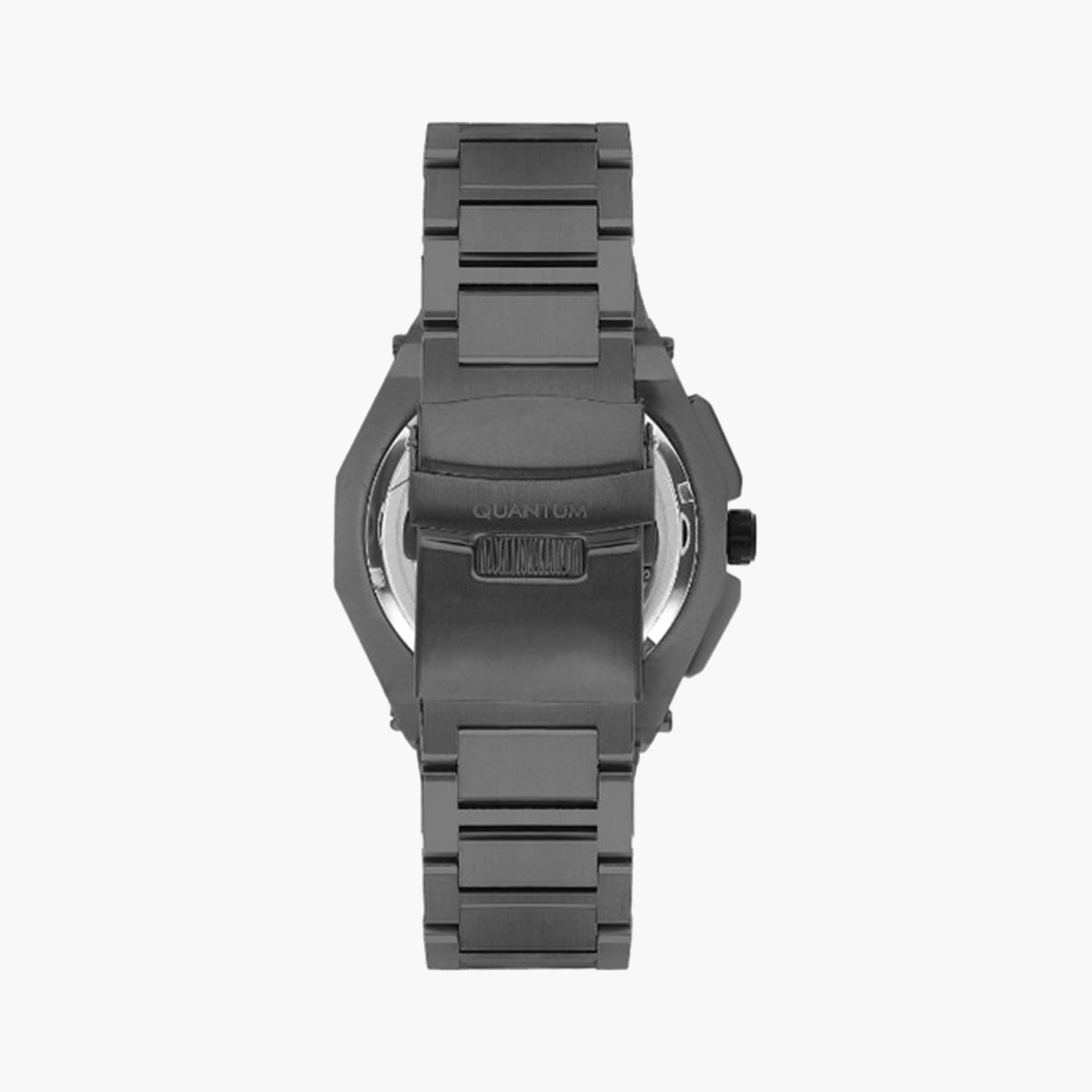 كوانتوم- ساعة كرونوغراف للرجال 46 ملم رمادية بحزام معدني | HNG1011.090-men-watchesandjewellery-watches-image-3