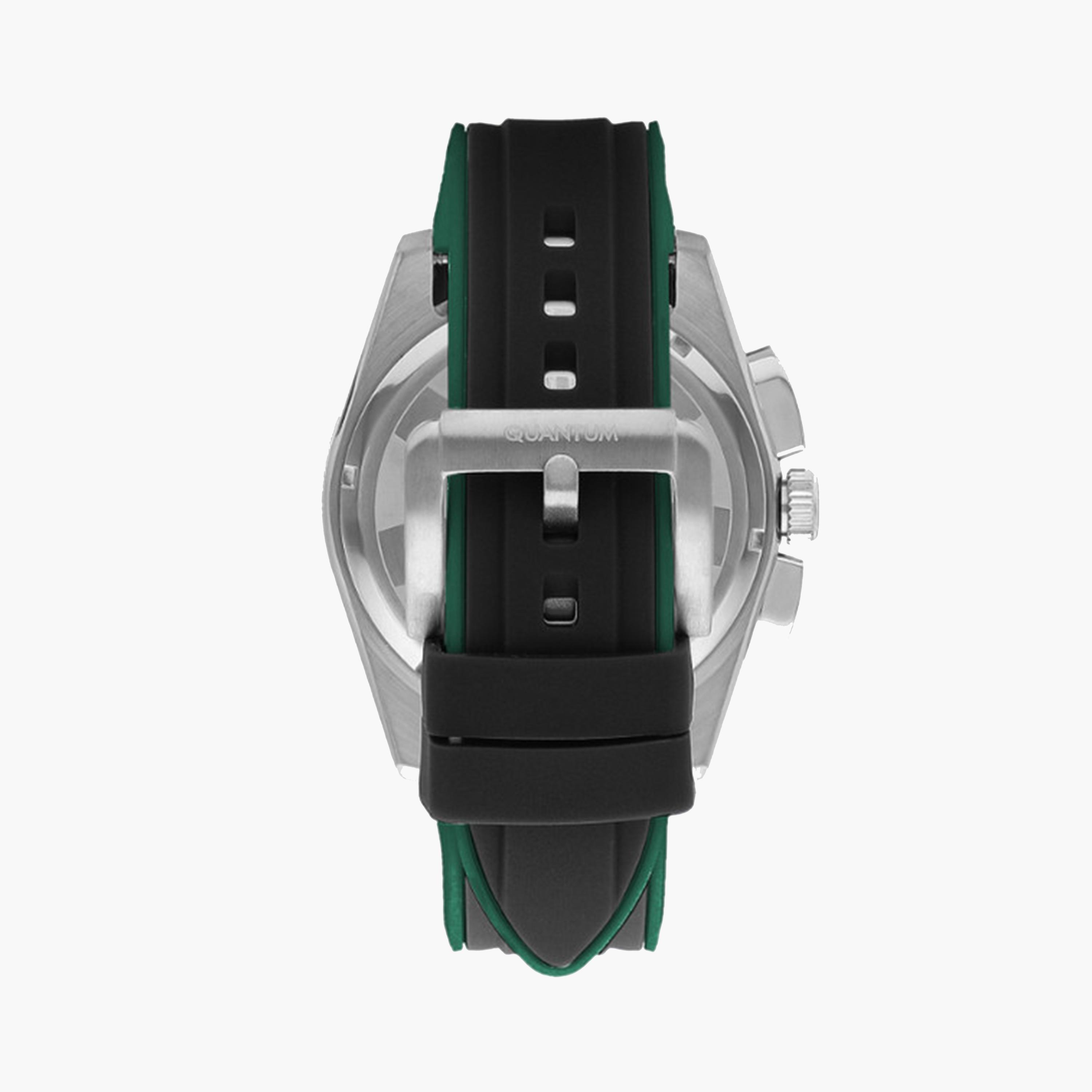 Quantum Men's 47 MM Black Chronograph Silicone Strap Watch | PWG1076.351-men-watchesandjewellery-watches-image-3