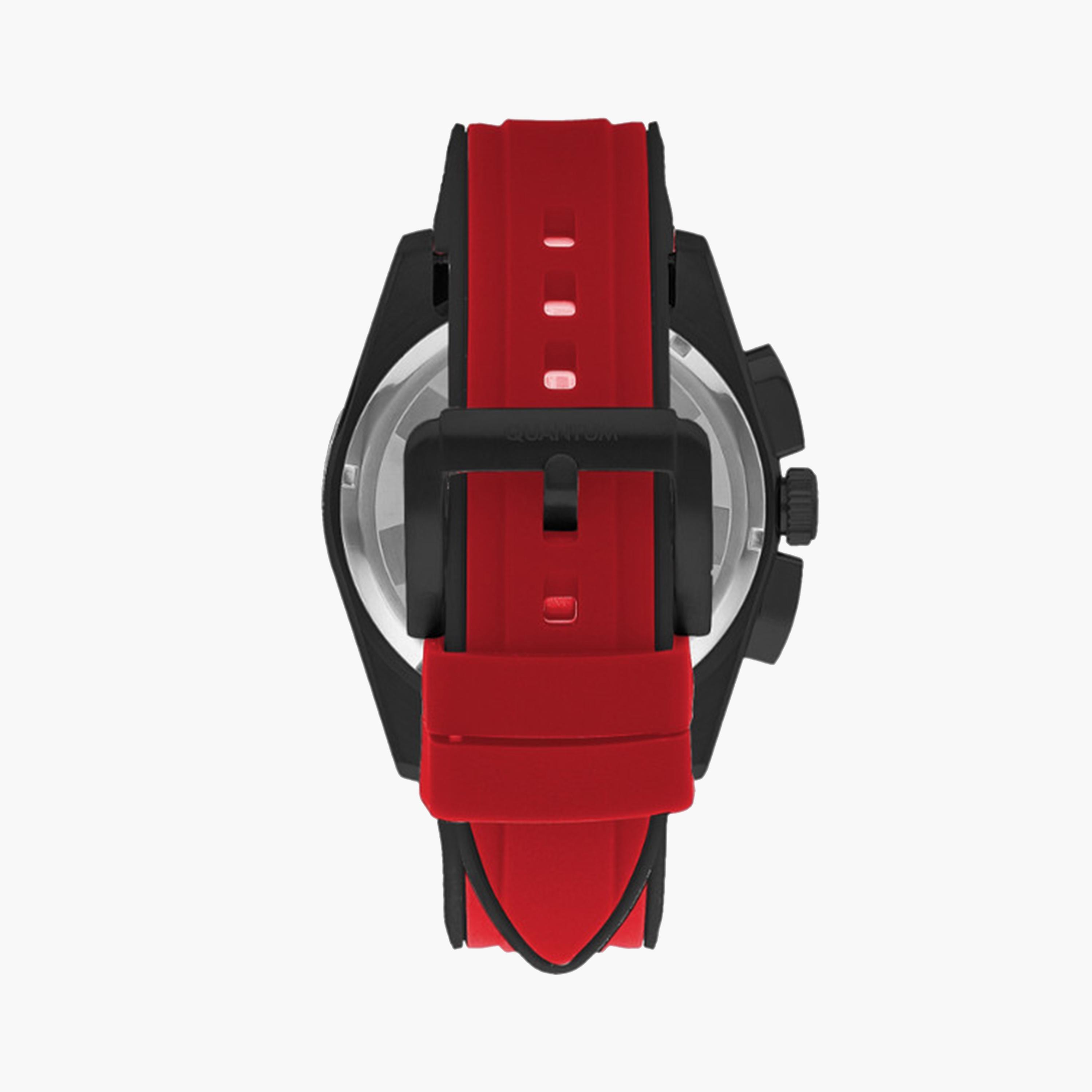 Quantum Men's 47 MM Red Chronograph Silicone Strap Watch | PWG1076.658-men-watchesandjewellery-watches-image-3