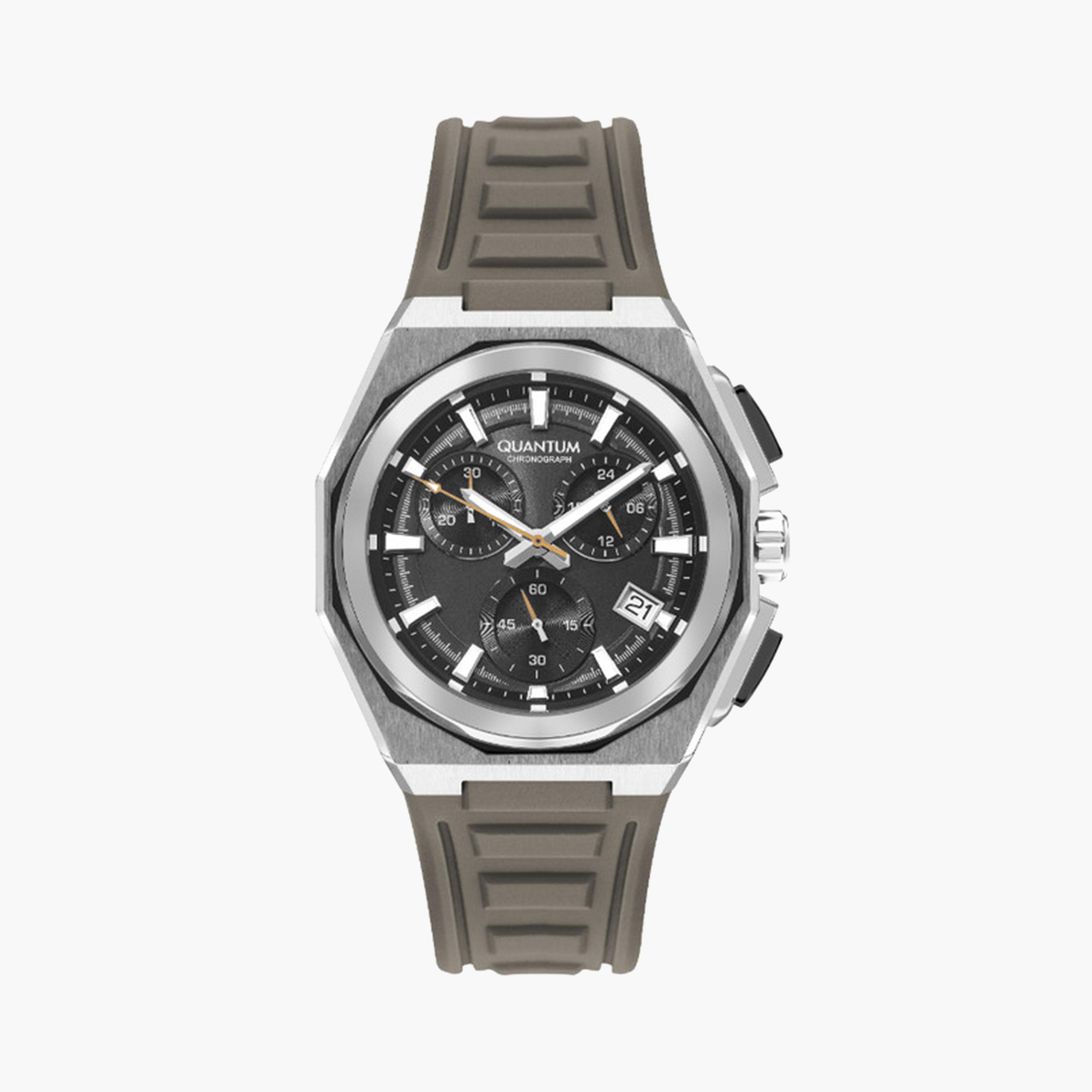 كوانتوم- ساعة كرونوغراف بيج بحزام سيليكون للرجال مقاس 47 مم | PWG1078.357-men-watchesandjewellery-watches-image-1