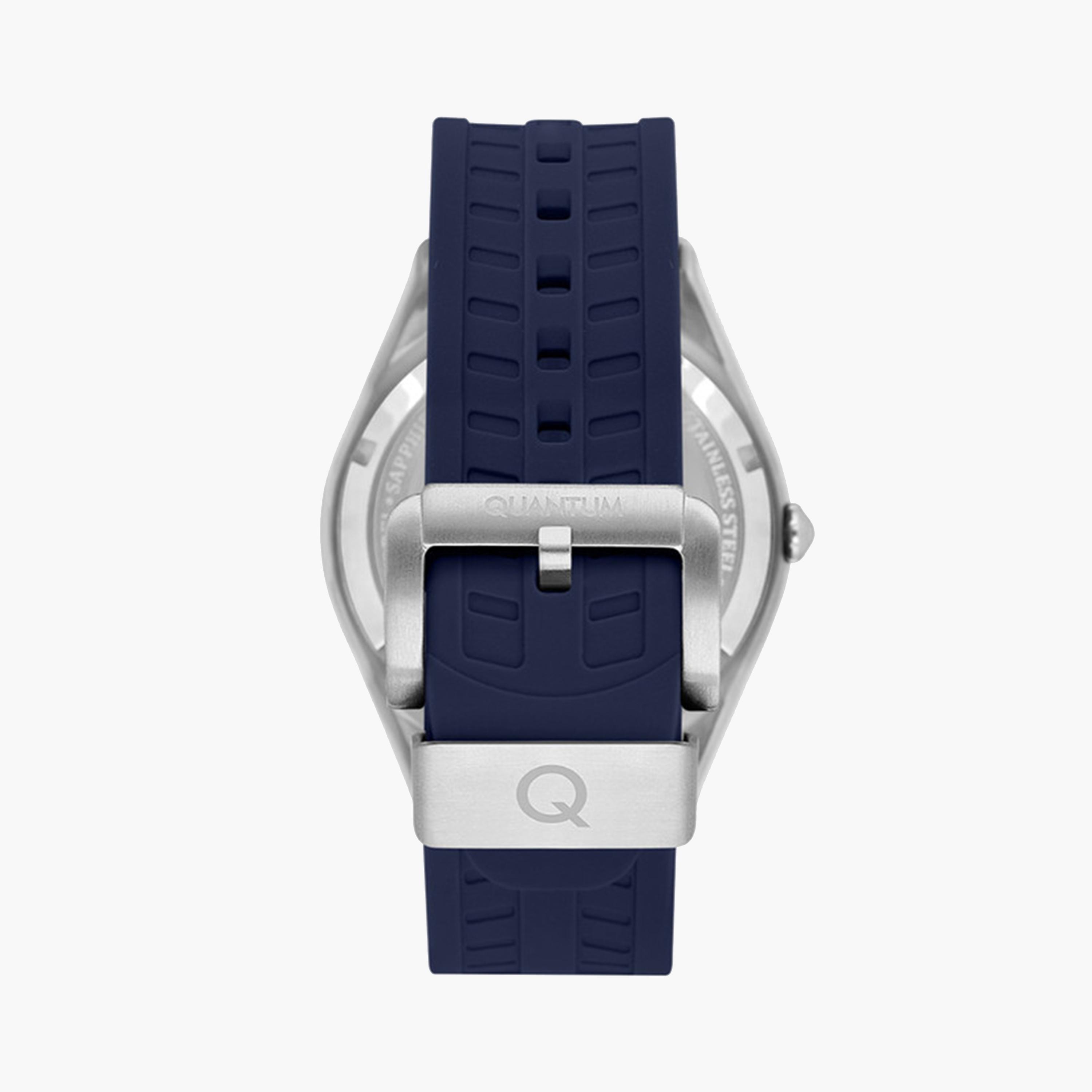Quantum Men's 47 MM Blue Automatic Silicone Strap Watch | QMG1075.599-men-watchesandjewellery-watches-image-3