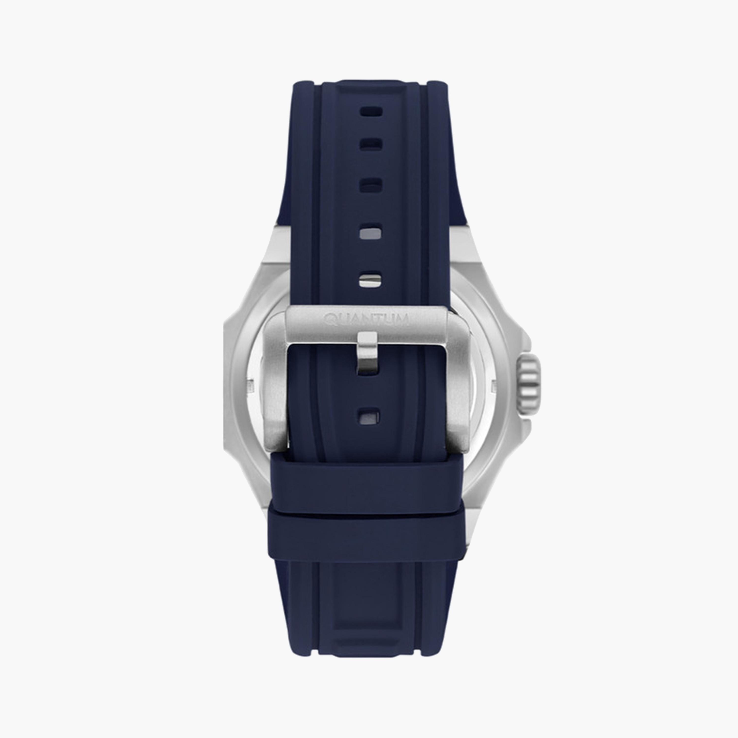 Quantum Men's 47 MM Blue Automatic Silicone Strap Watch | BAR1091.399-men-watchesandjewellery-watches-image-3