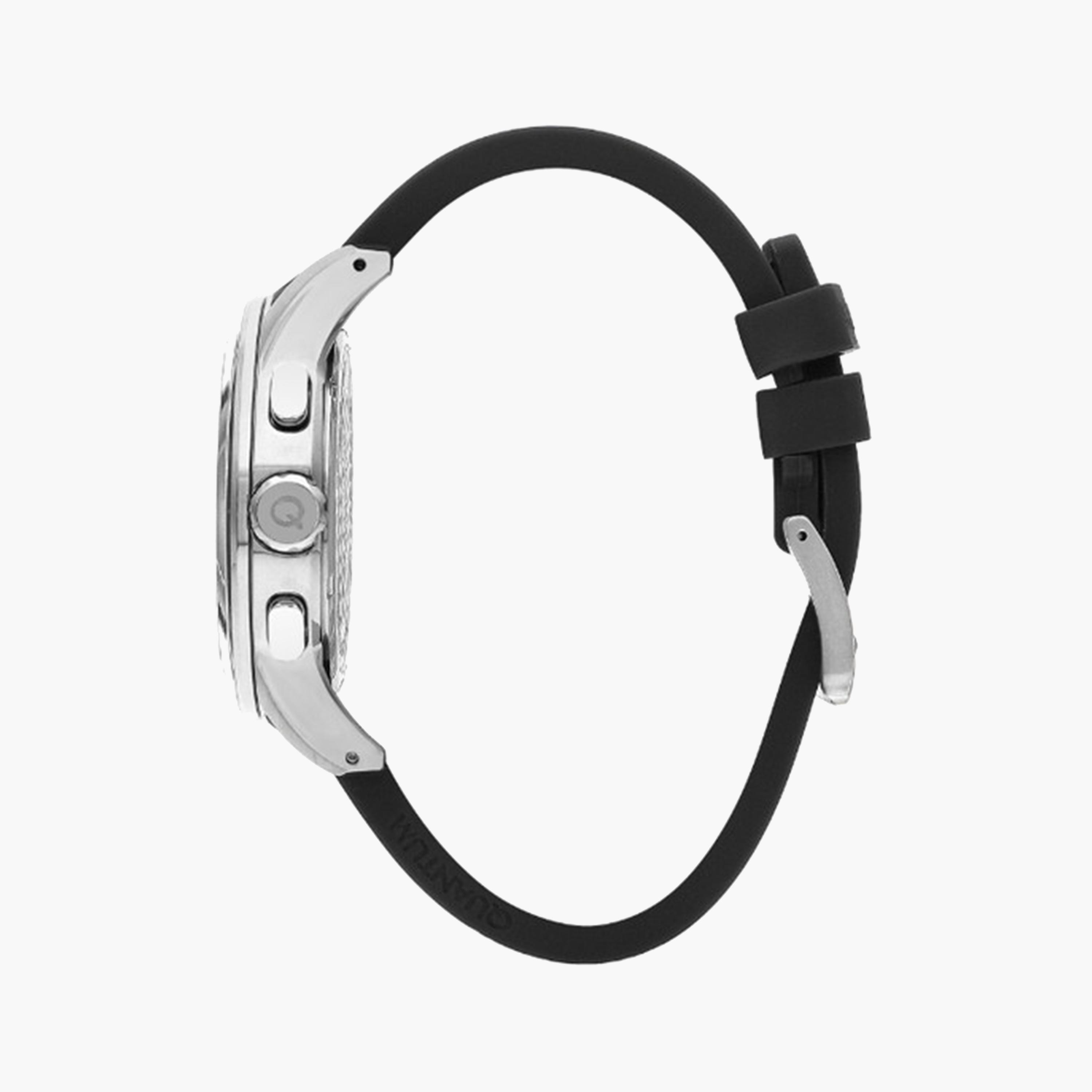 Quantum Men's 47 MM Black Chronograph Silicone Strap Watch | ADG991.391-men-watchesandjewellery-watches-image-2