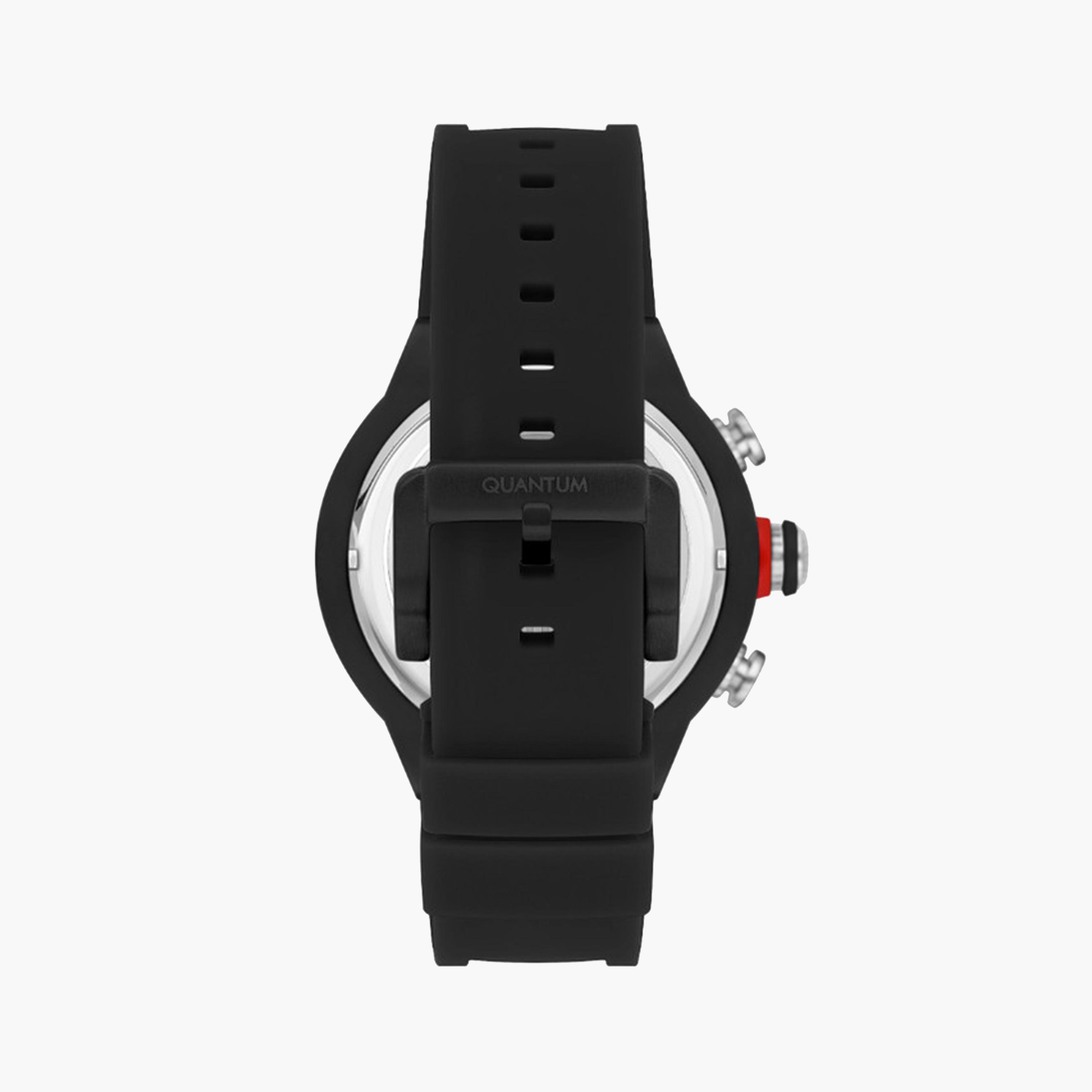 كوانتوم- ساعة كرونوغراف للرجال 49 ملم أسود بحزام سيليكون | HNG1083.051-men-watchesandjewellery-watches-image-3