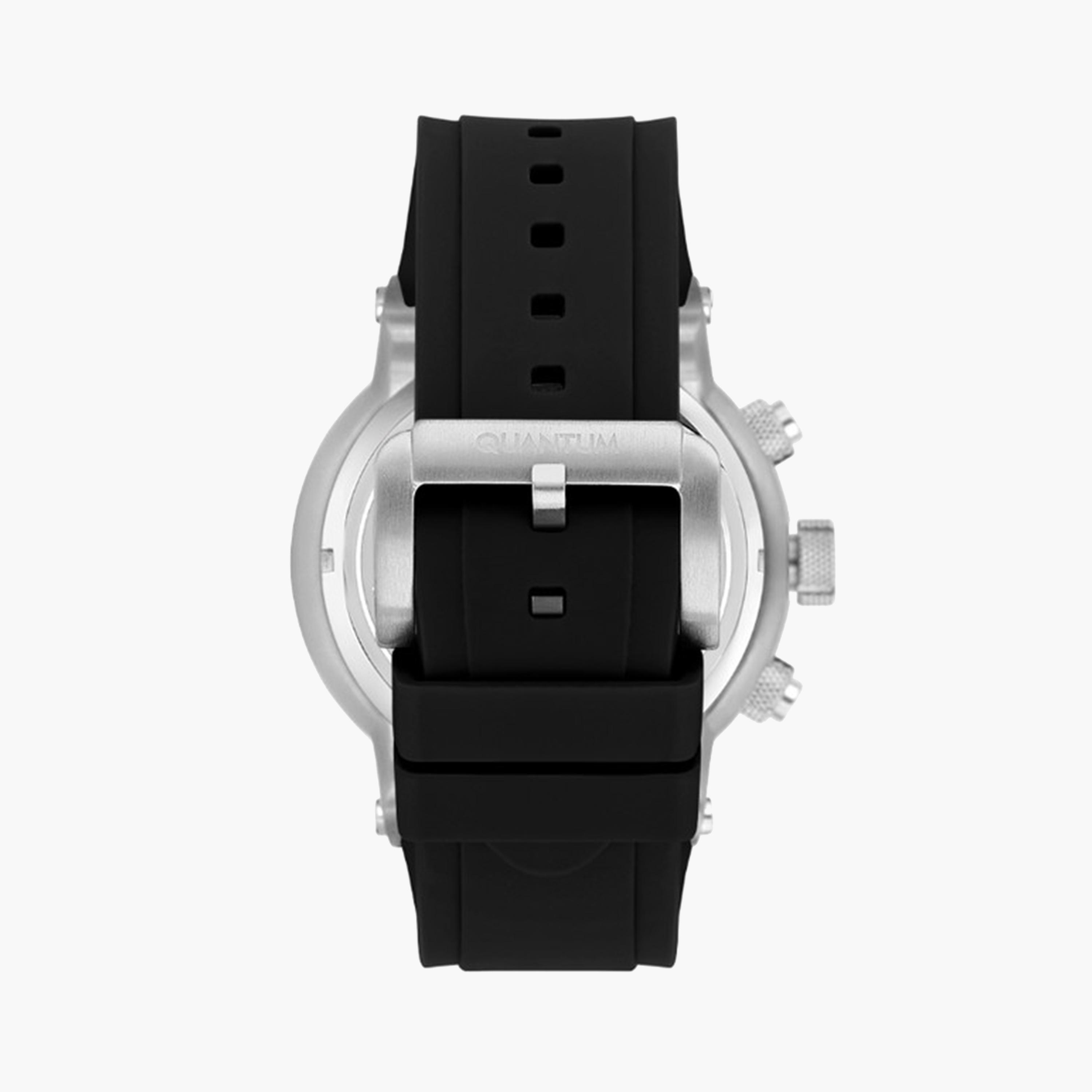 Quantum Men's 53 MM Black Chronograph Silicone Strap Watch | HNG1051.351-men-watchesandjewellery-watches-image-3