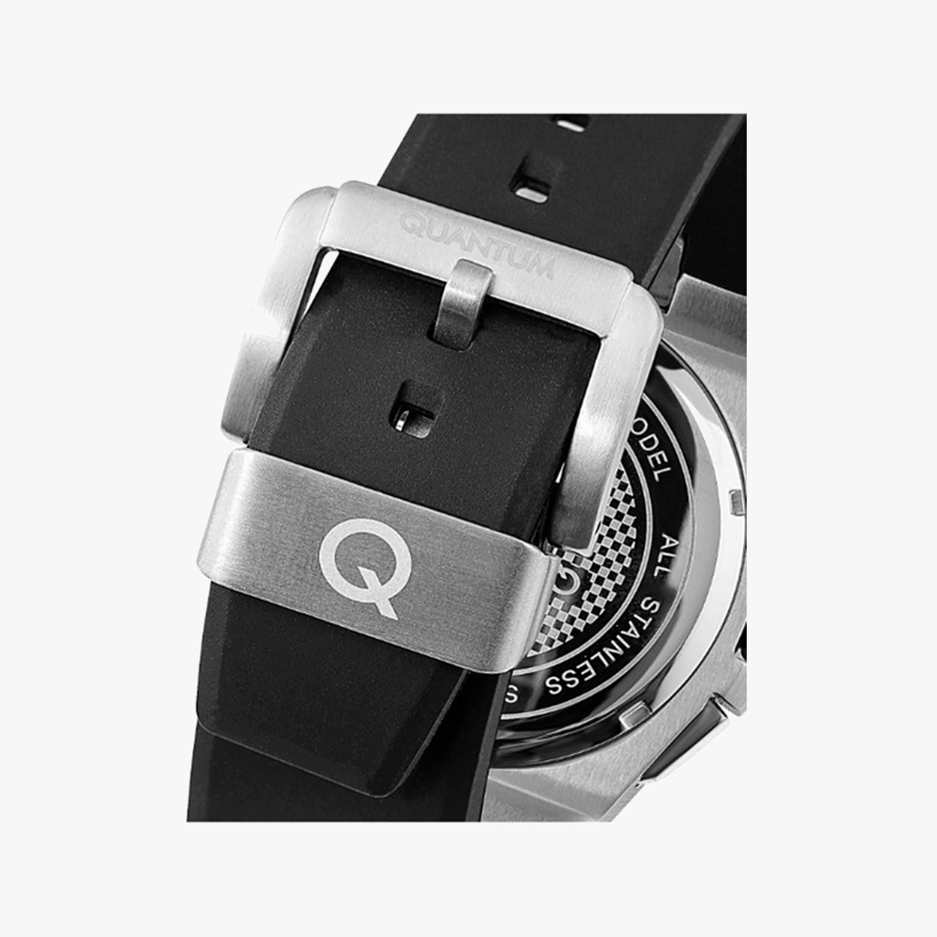Quantum Men's 45 MM Black Chronograph Silicone Strap Watch | HNG949.351-men-watchesandjewellery-watches-image-3