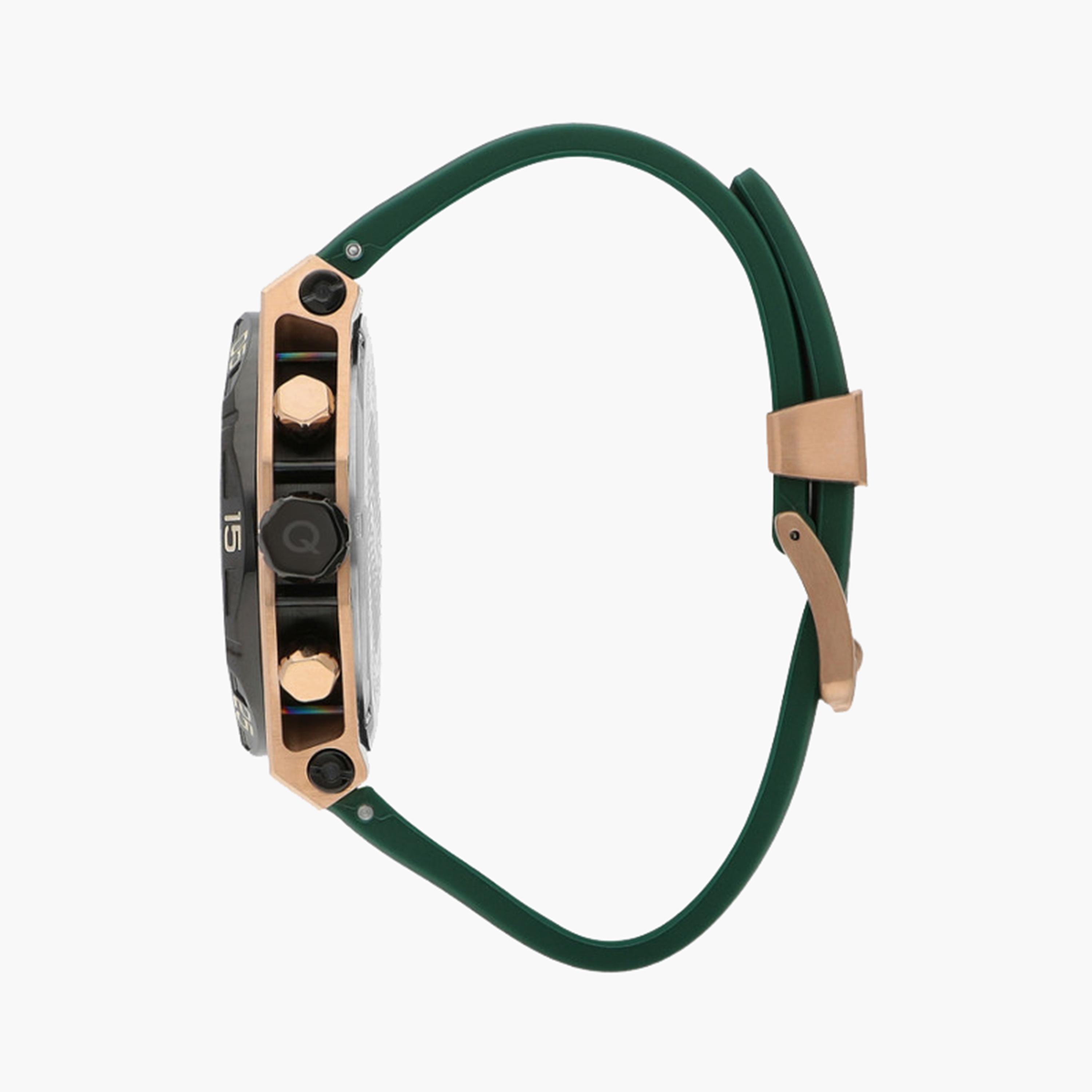 Quantum Men's 50 MM Green Chronograph Silicone Strap Watch | HNG1066.575-men-watchesandjewellery-watches-image-2