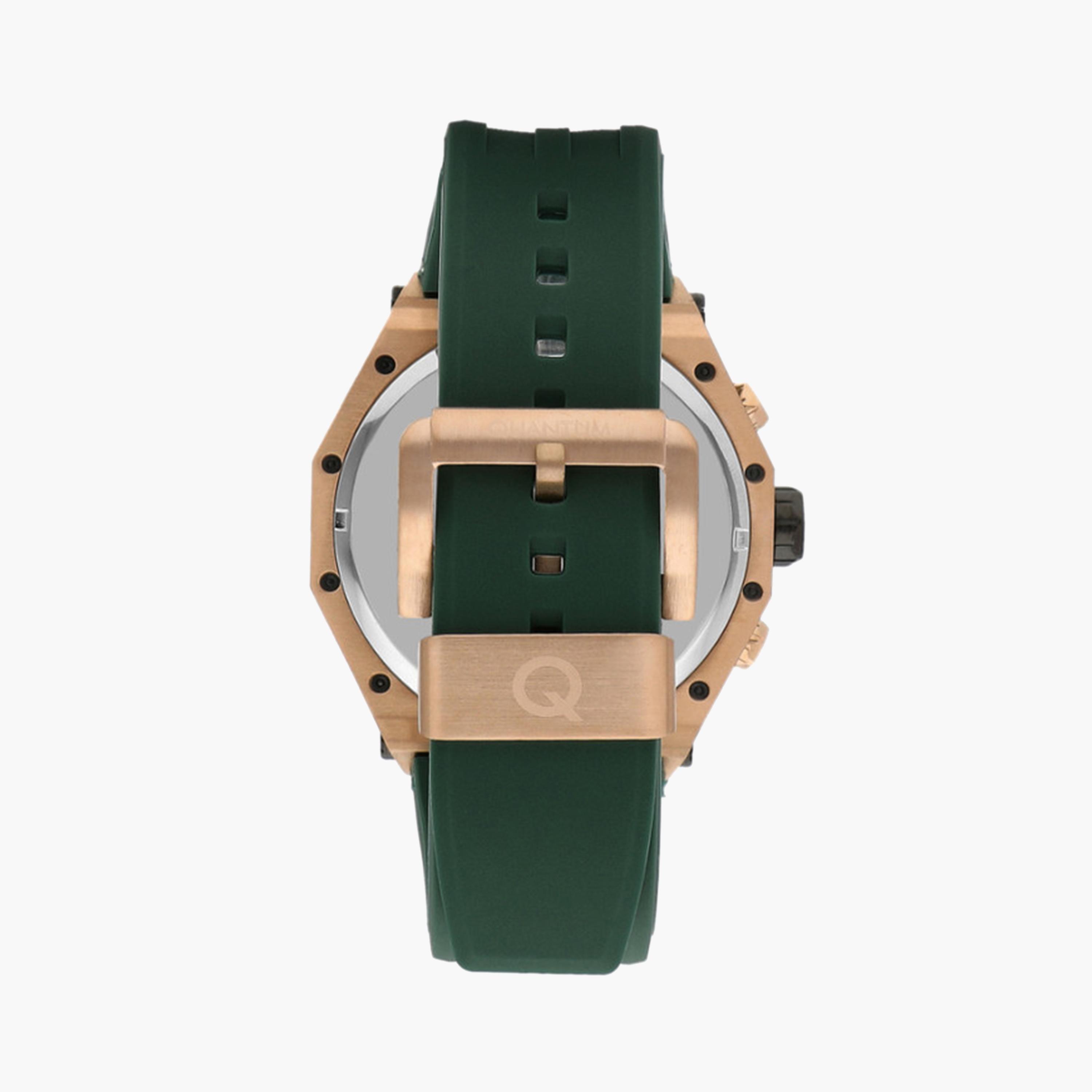 Quantum Men's 50 MM Green Chronograph Silicone Strap Watch | HNG1066.575-men-watchesandjewellery-watches-image-3