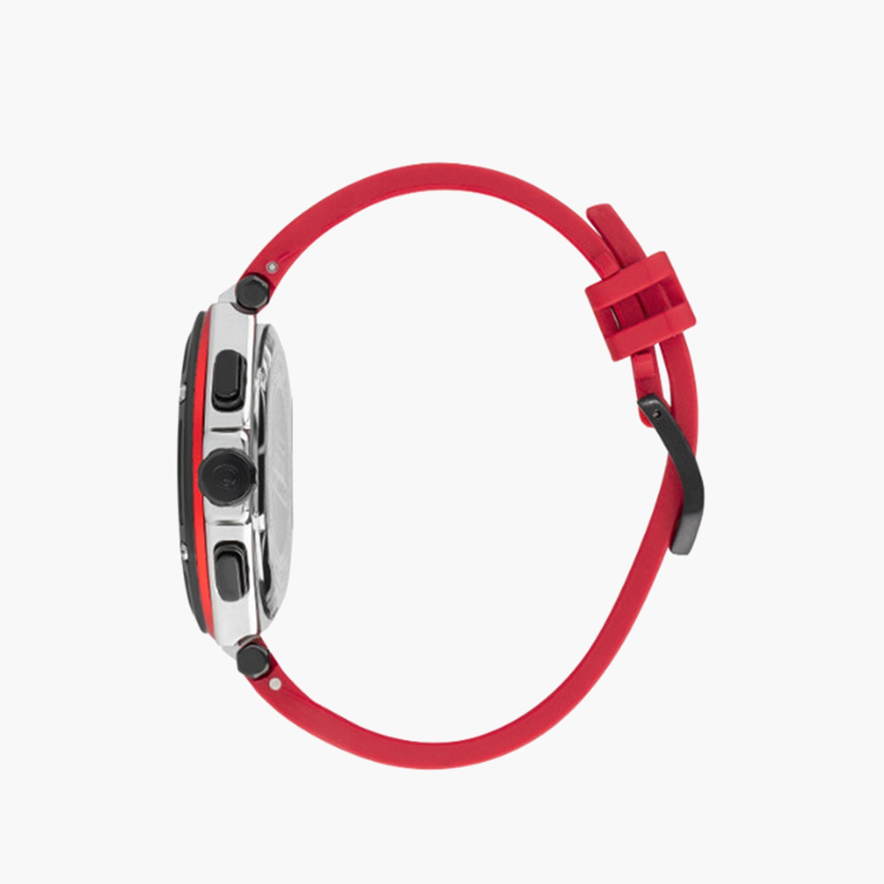 Quantum Men's 50 MM Red Chronograph Silicone Strap Watch | HNG1010.359-men-watchesandjewellery-watches-image-2