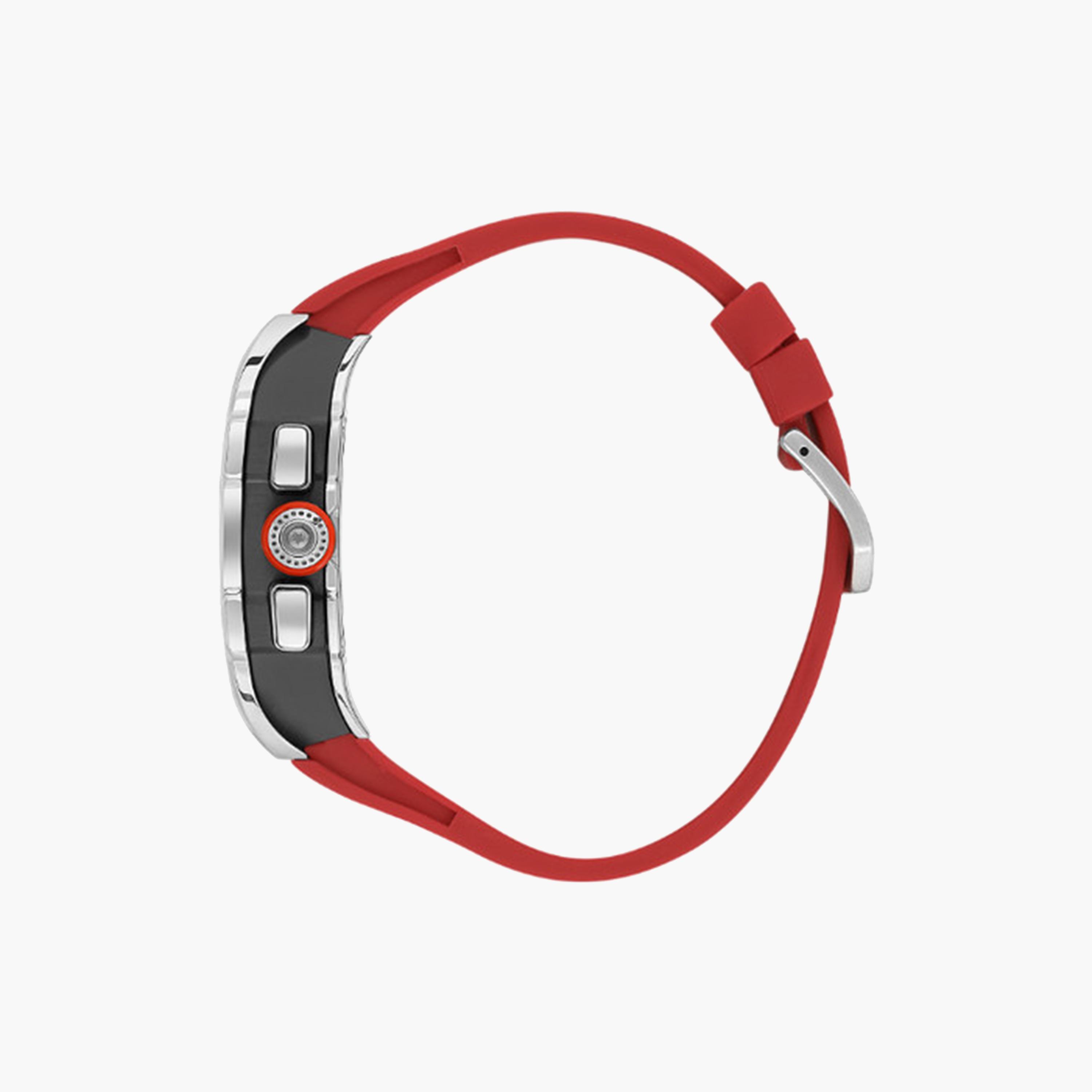 Quantum Men's 43 MM Red Chronograph Silicone Strap Watch | HNG1080.058-men-watchesandjewellery-watches-image-2