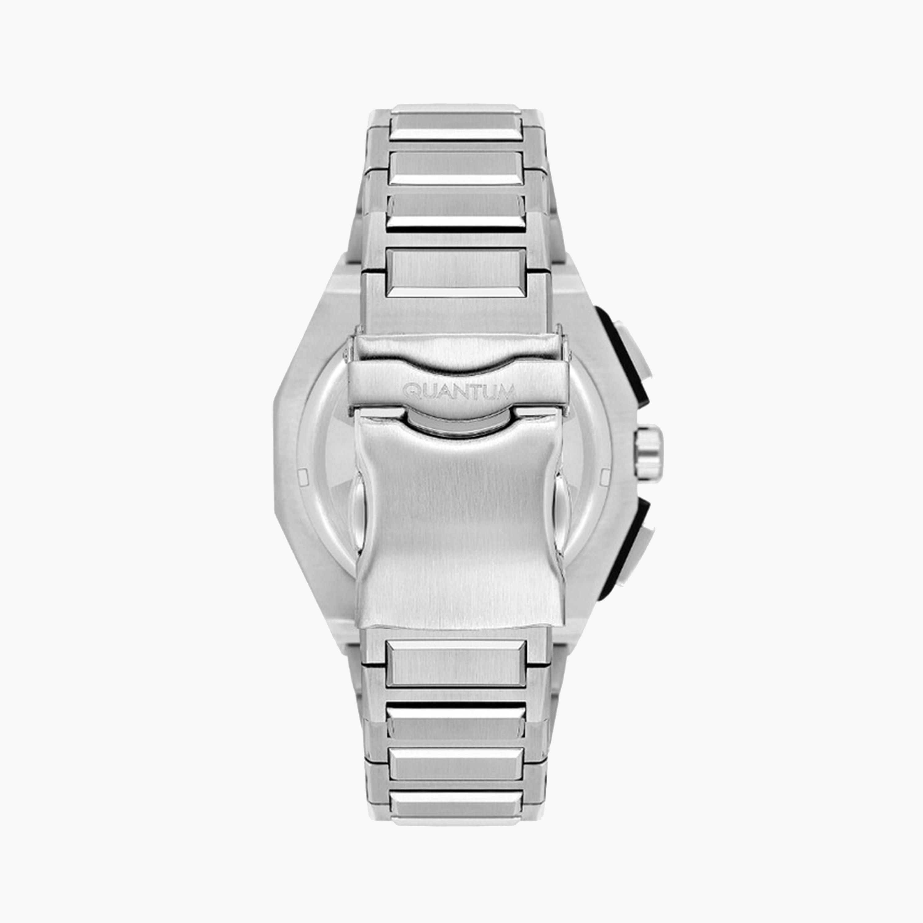 Quantum Men's 47 MM Beige Chronograph Silicone Strap Watch | PWG1079.390-men-watchesandjewellery-watches-image-3