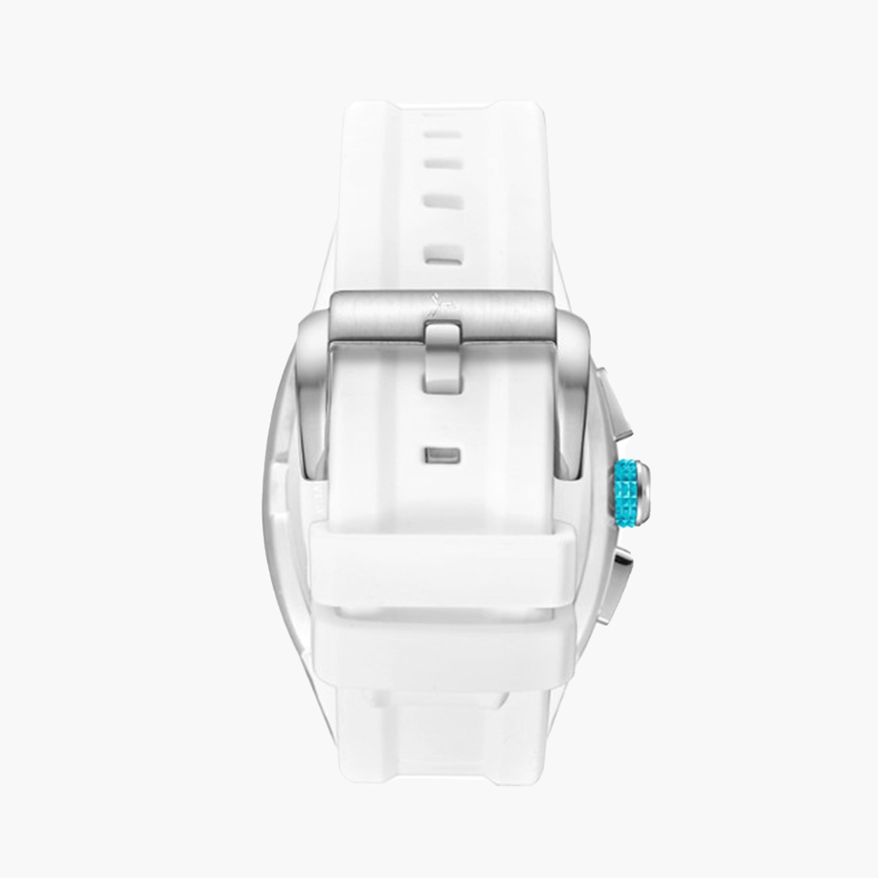 Tornado Men's 43 MM White Chronograph Silicone Strap Watch | T23105-SSWL-men-watchesandjewellery-watches-image-3