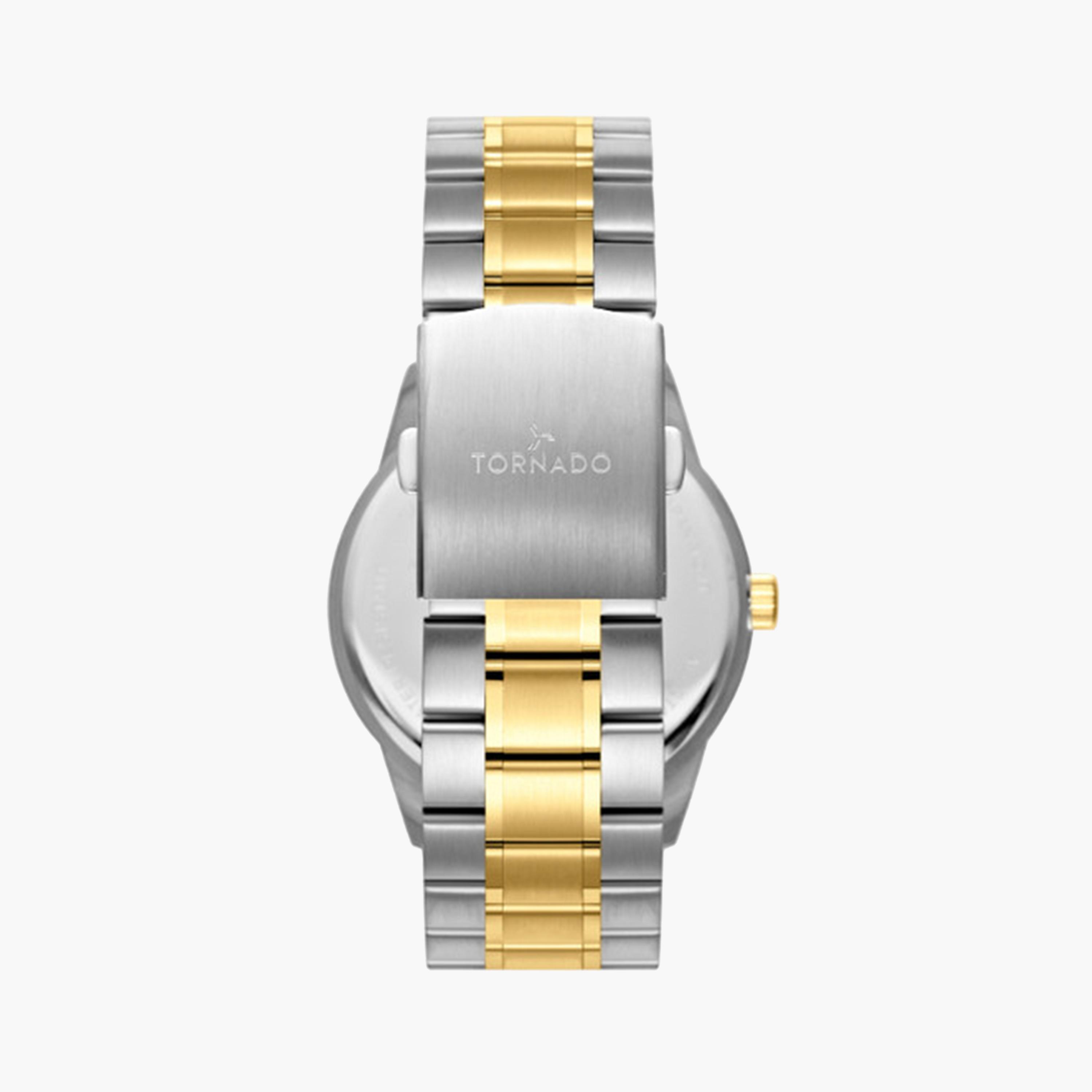 Tornado Men's 43 MM Gold Analog Stainless Steel Strap Watch | T24007-TBTN-men-watchesandjewellery-watches-image-3