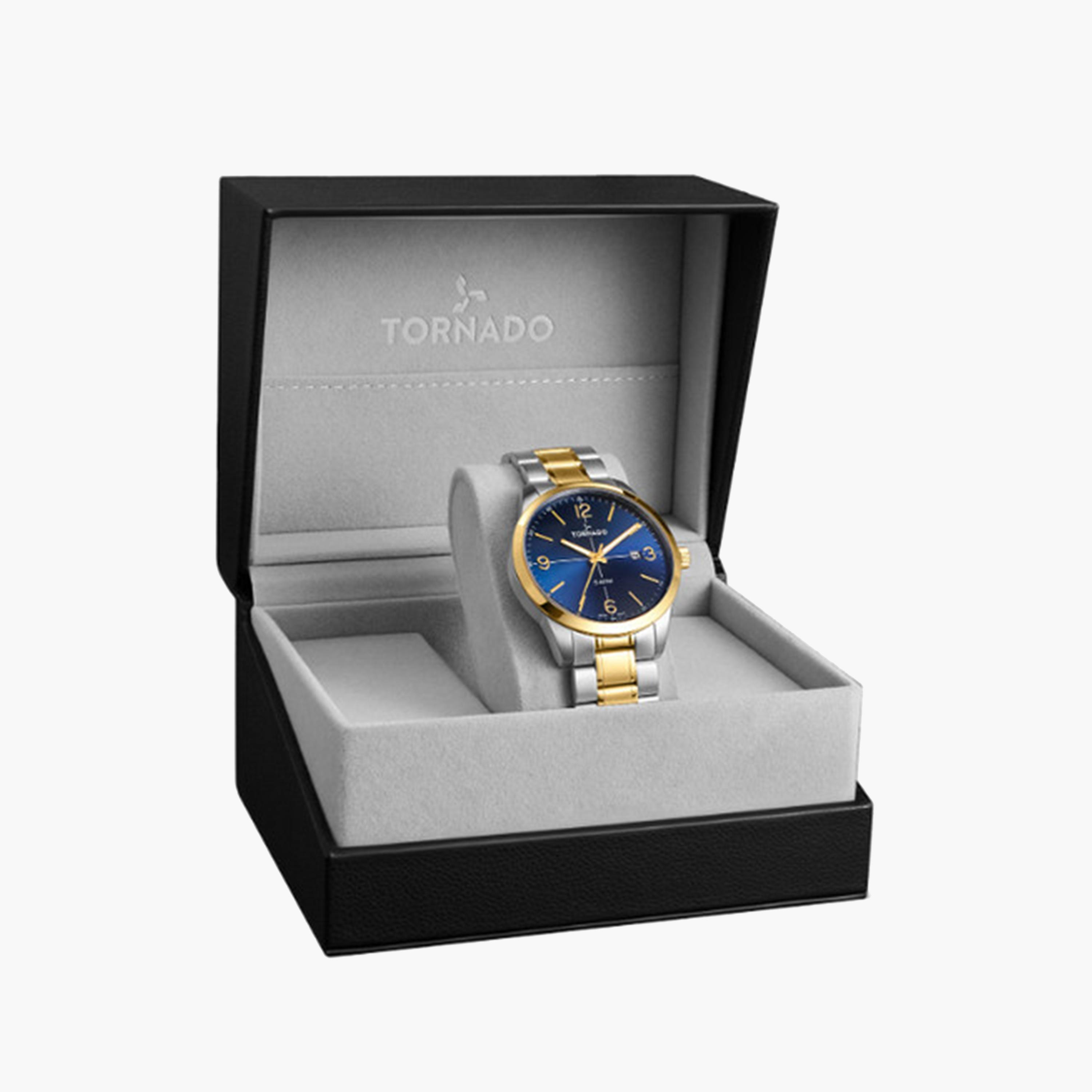 Tornado Men's 43 MM Gold Analog Stainless Steel Strap Watch | T24007-TBTN-men-watchesandjewellery-watches-image-4
