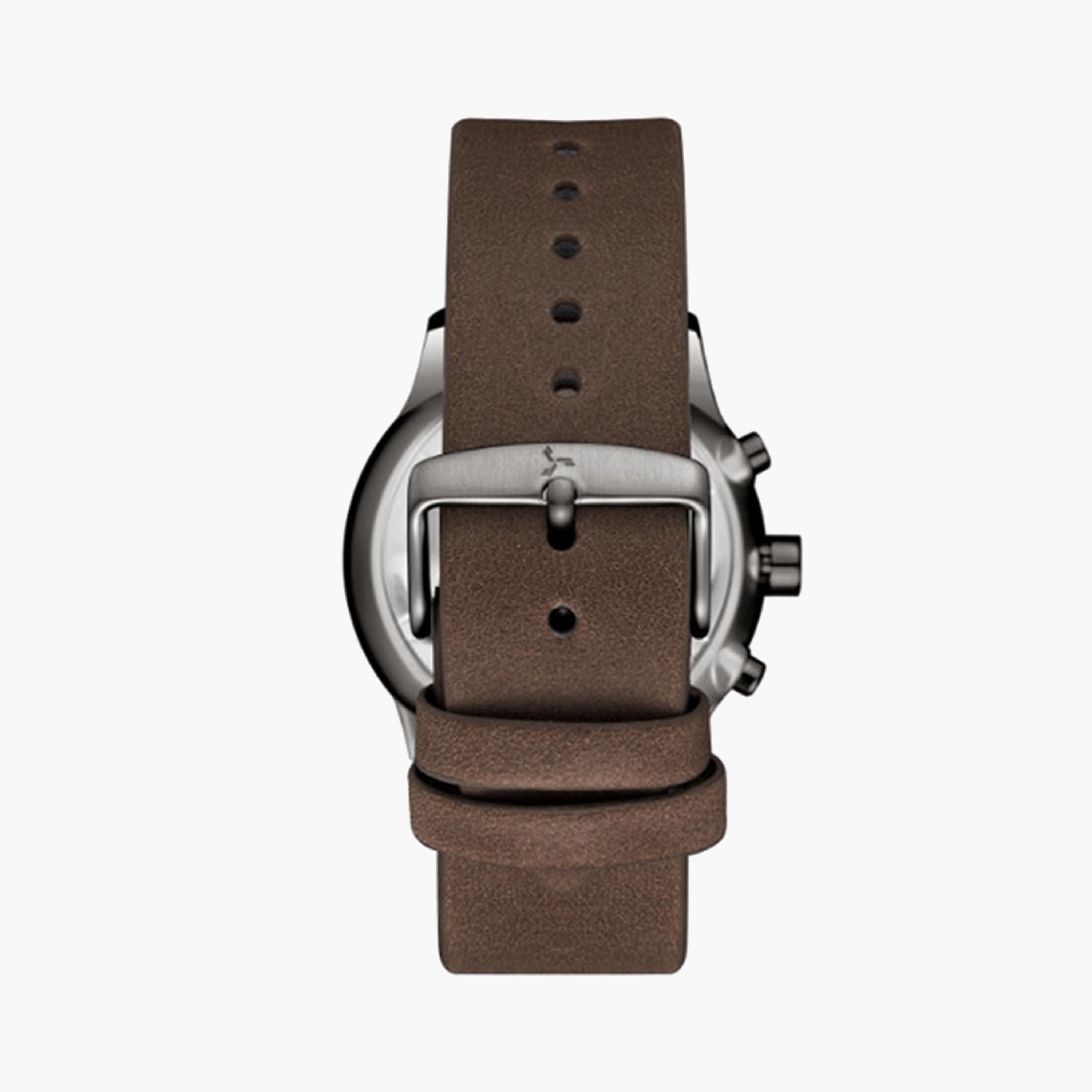 تورنادو- ساعة كرونوغراف للرجال 42 ملم بنية بسوار من الستانلس ستيل | T24108-XLDB-men-watchesandjewellery-watches-image-3