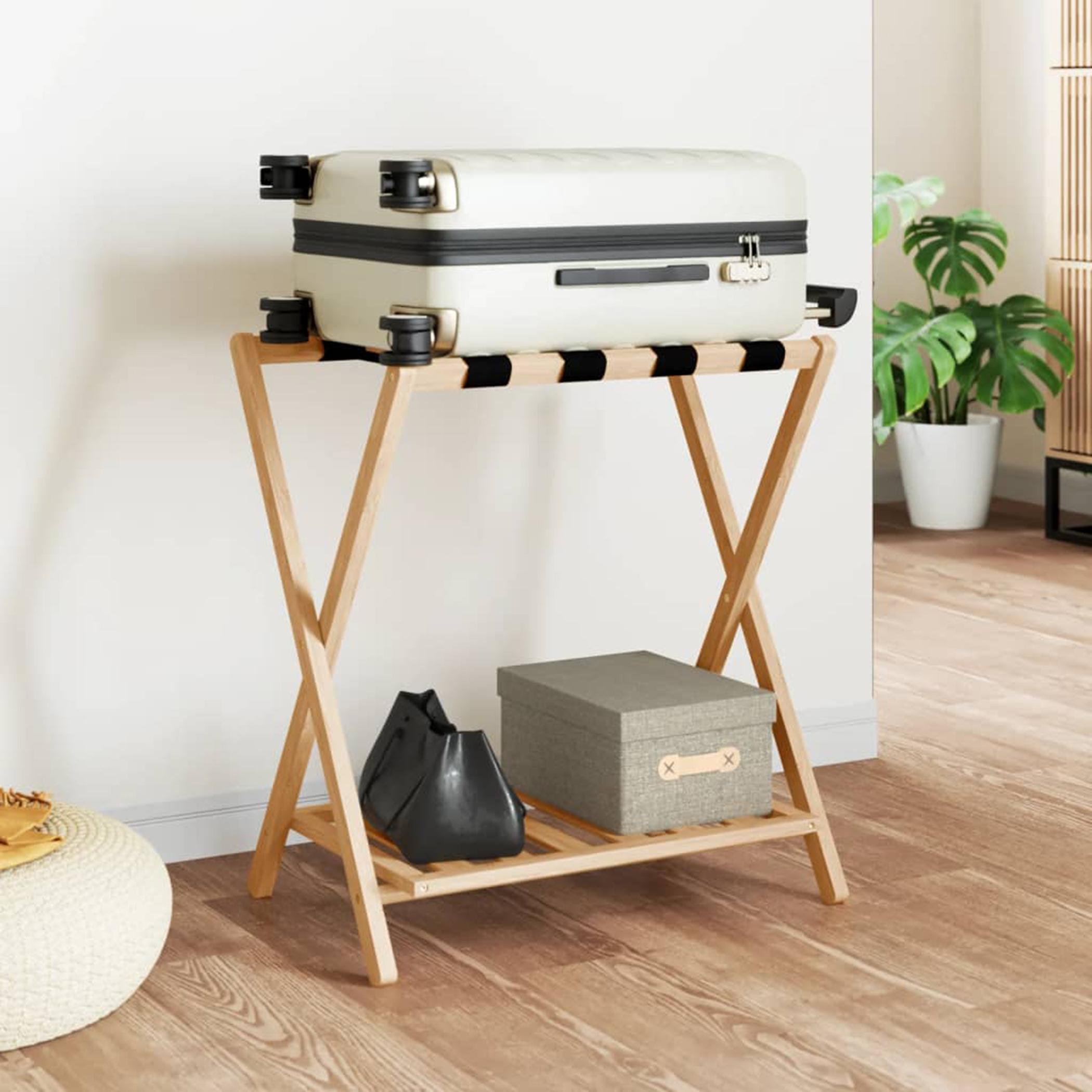 VidaXL 2-Tier Luggage Rack - 68x38 cm