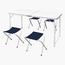 VidaXL Foldable Height Adjustable Camping Table with 4 Stools - 120x60 cm-InfluencerCodes_Ramadan26_All_20012026-image-1
