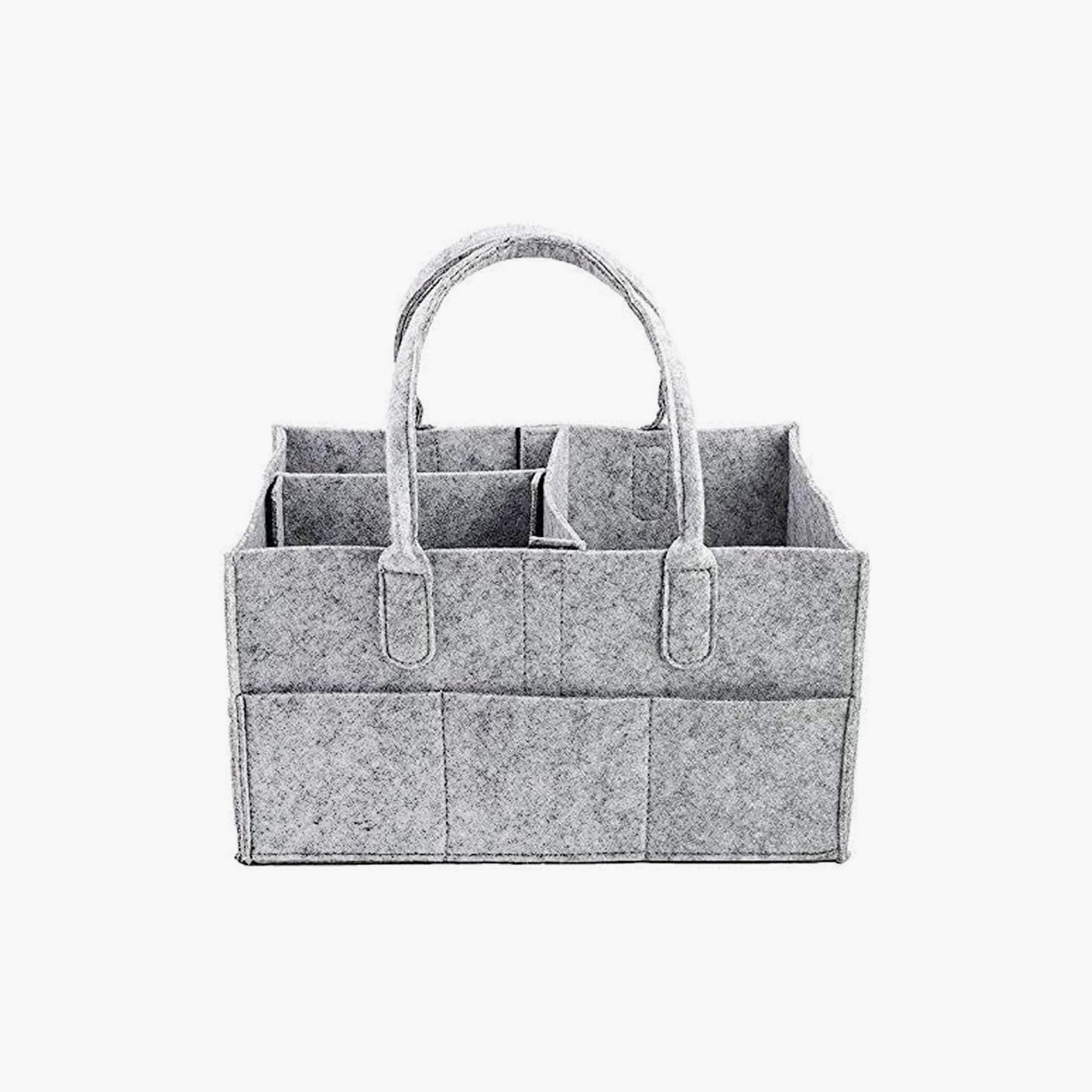 Star Babies Light Weight Diaper Caddy Organizer - Grey-baby-gear-diaperbags-image-3