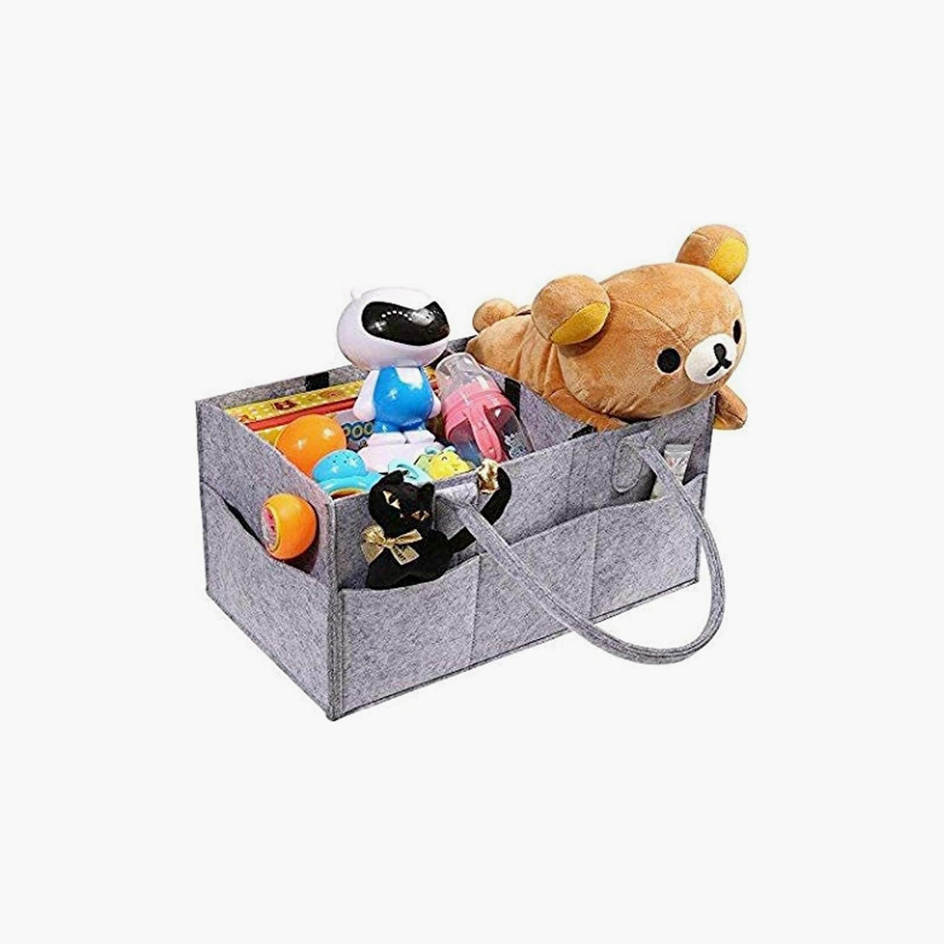 Star Babies Light Weight Diaper Caddy Organizer - Grey-baby-gear-diaperbags-image-5