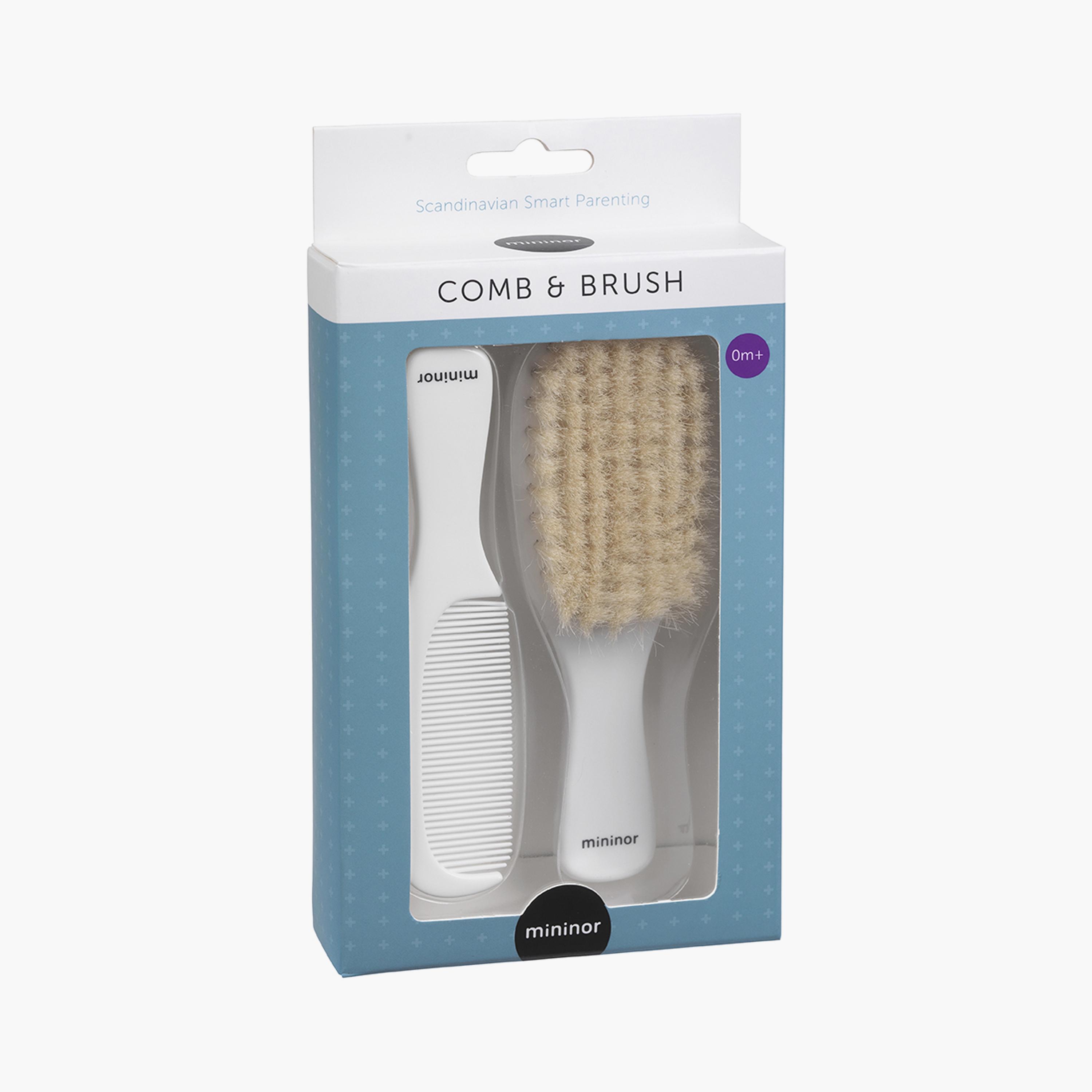 Mininor 2-Piece Comb & Brush Set - 0 Months+-baby-bathandcare-grooming-image-2