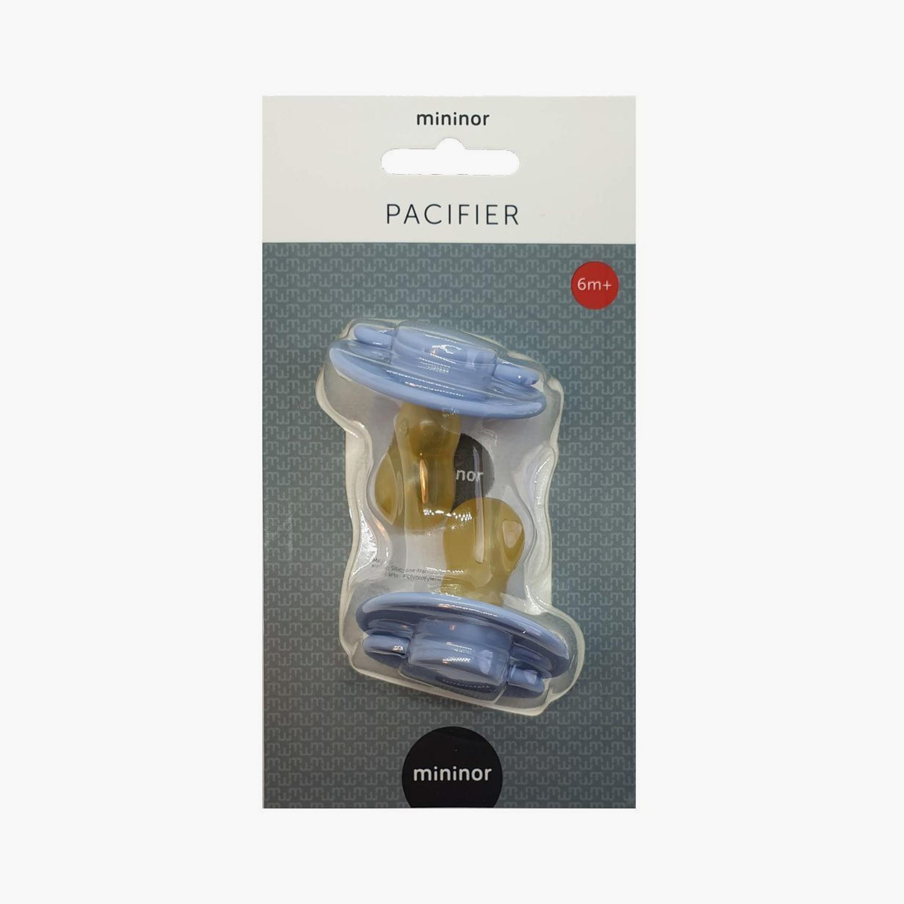 Mininor 2-Piece Rounded Latex Pacifier - 0 Months-baby-feeding-pacifiers-image-1
