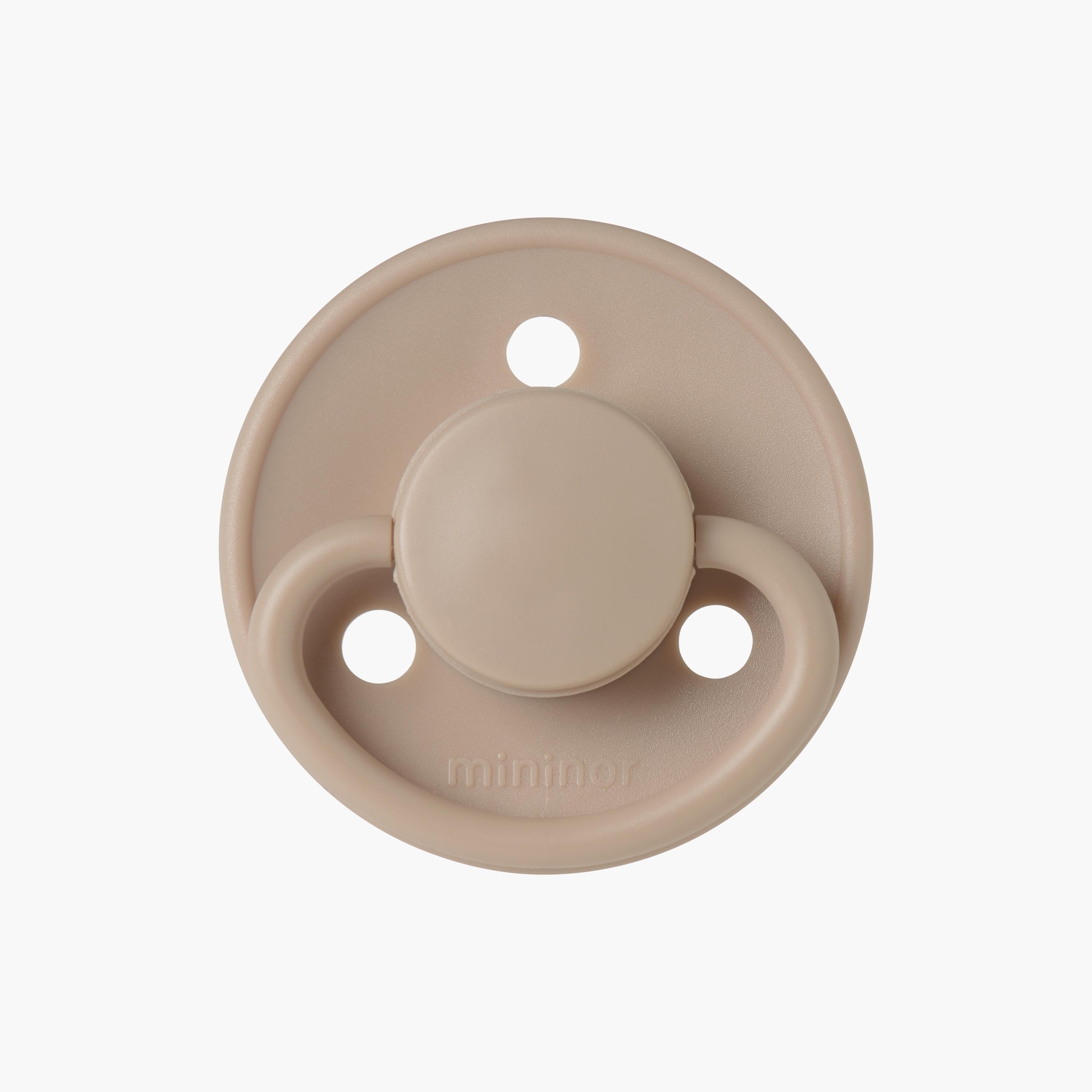 Mininor Rounded Silicone Pacifier - 0 Months-baby-feeding-pacifiers-image-2