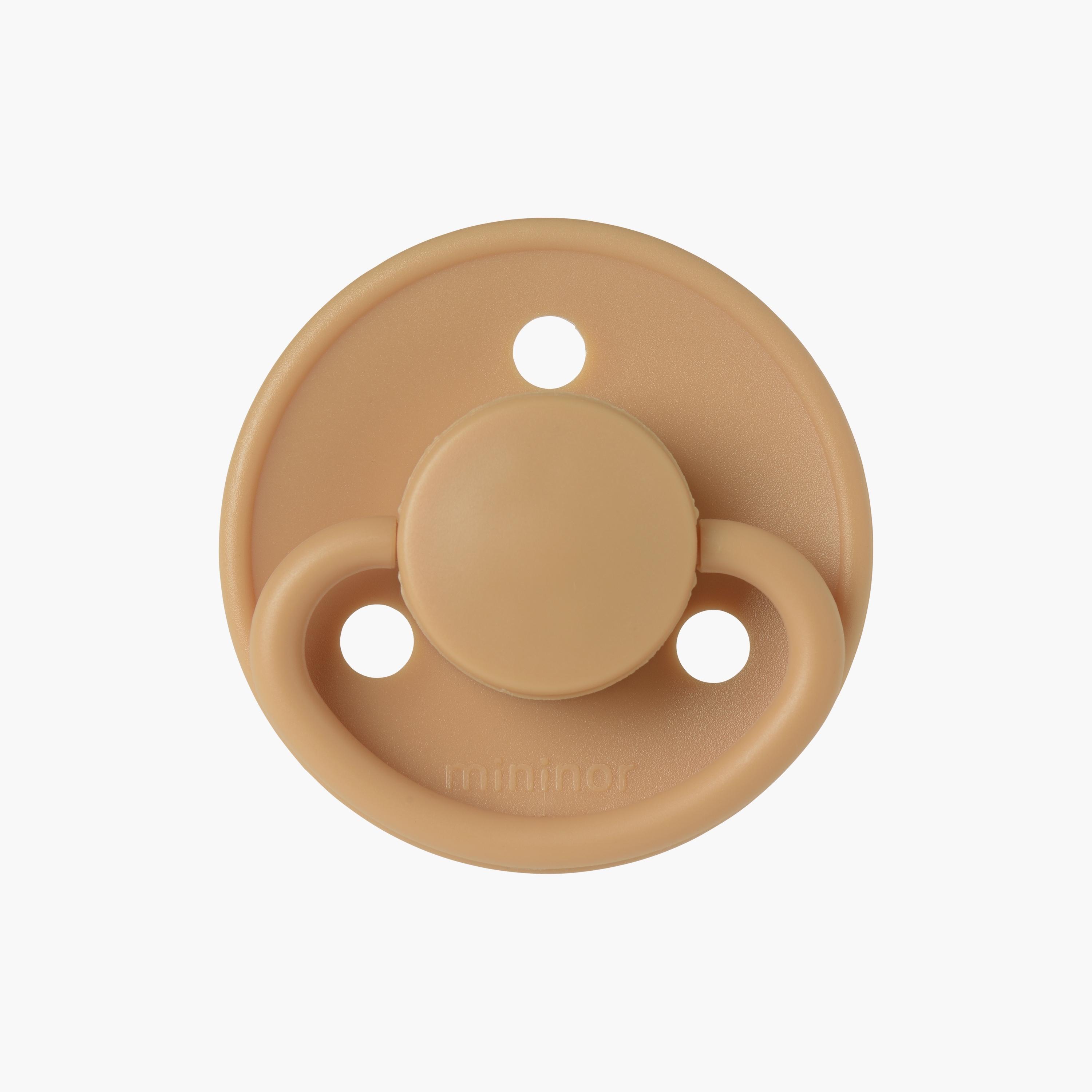 Mininor Rounded Silicone Pacifier - 0 Months-baby-feeding-pacifiers-image-2