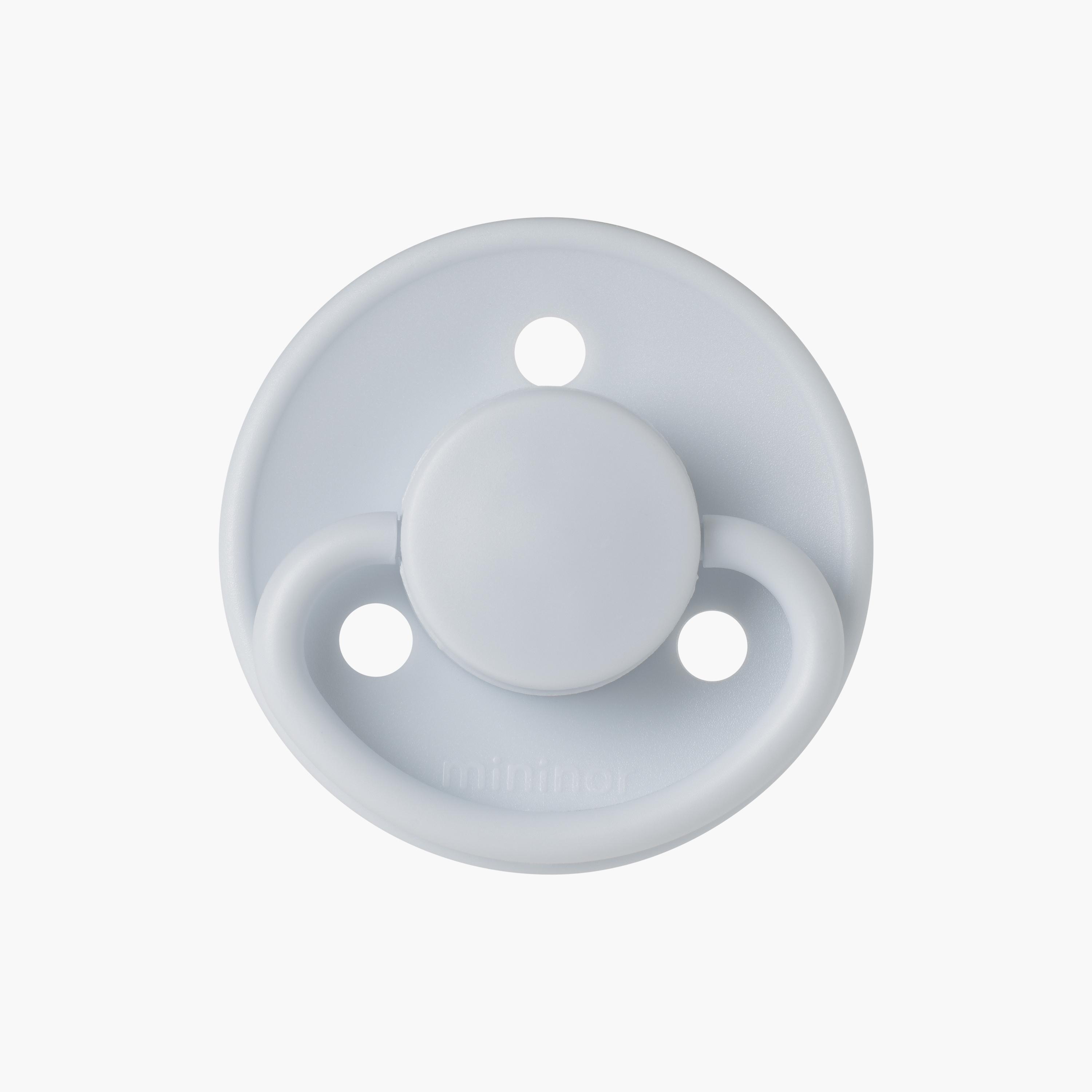 Mininor Rounded Silicone Pacifier - 0 Months-baby-feeding-pacifiers-image-2