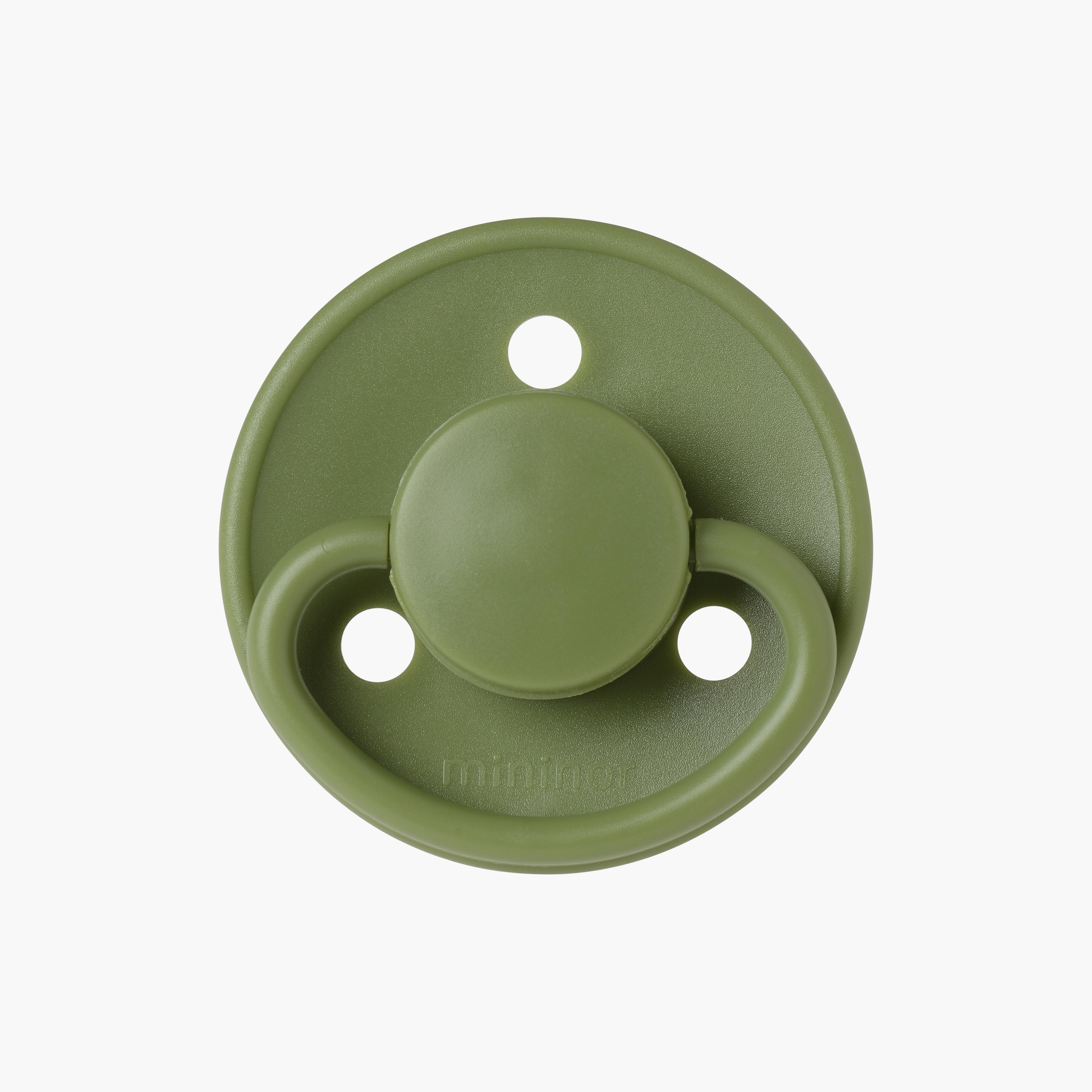 Mininor Rounded Silicone Pacifier - 0 Months-baby-feeding-pacifiers-image-2