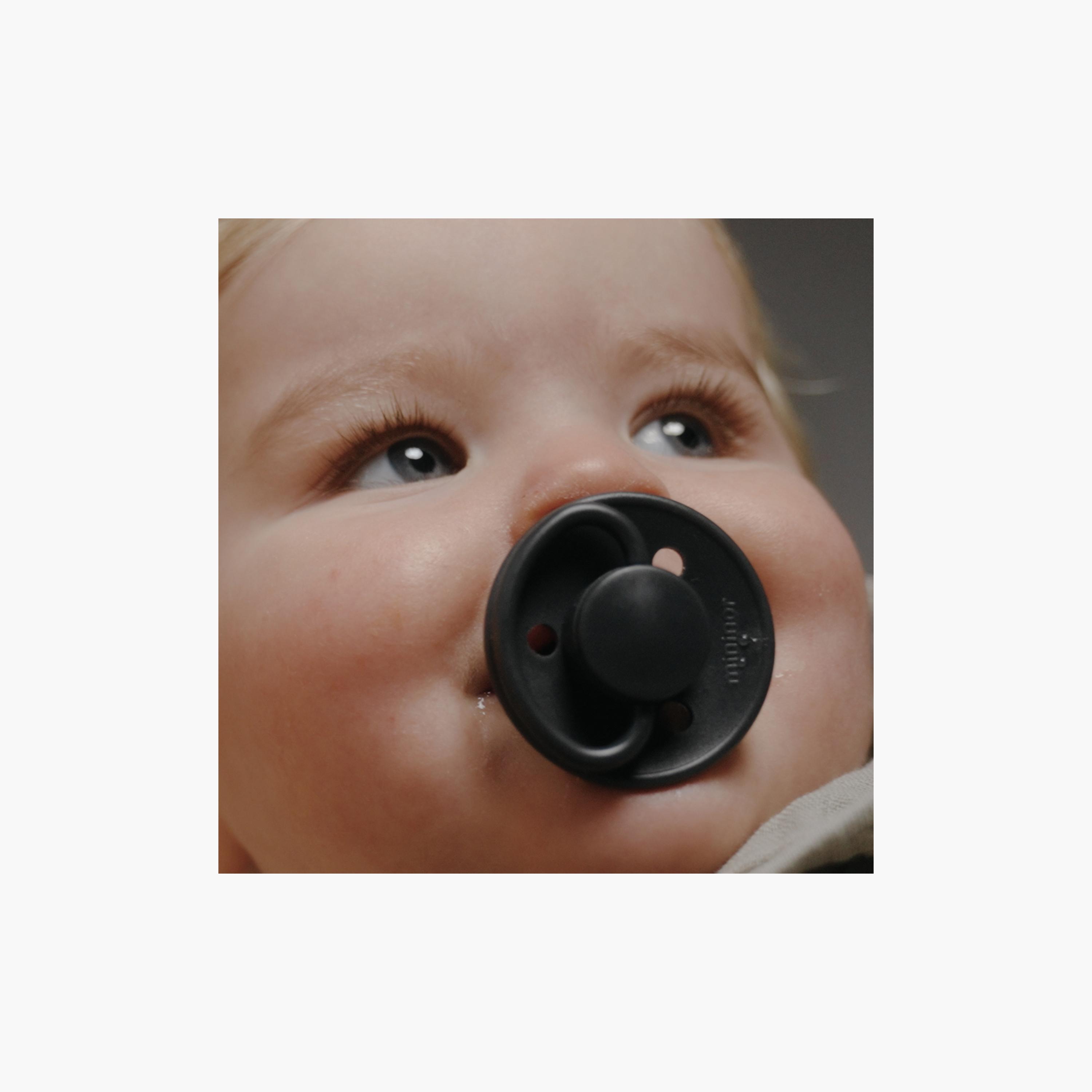 Mininor Rounded Latex Pacifier - 0 Months-baby-feeding-pacifiers-image-4