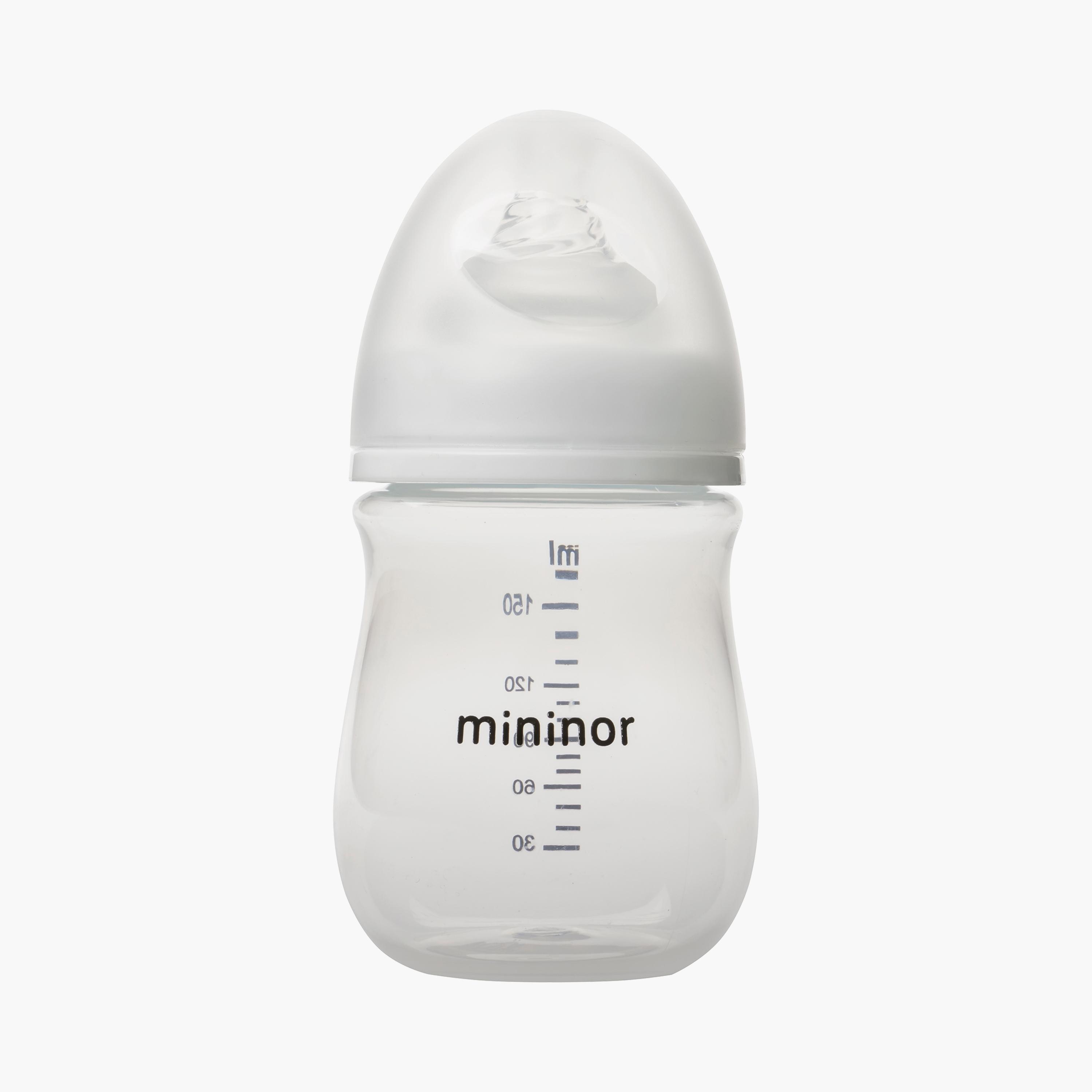 زجاجة الرضاعة مع حلمة من مينيور - 160 مل - 0 شهر-baby-feeding-feedingbottles-bottlesandteats-image-1