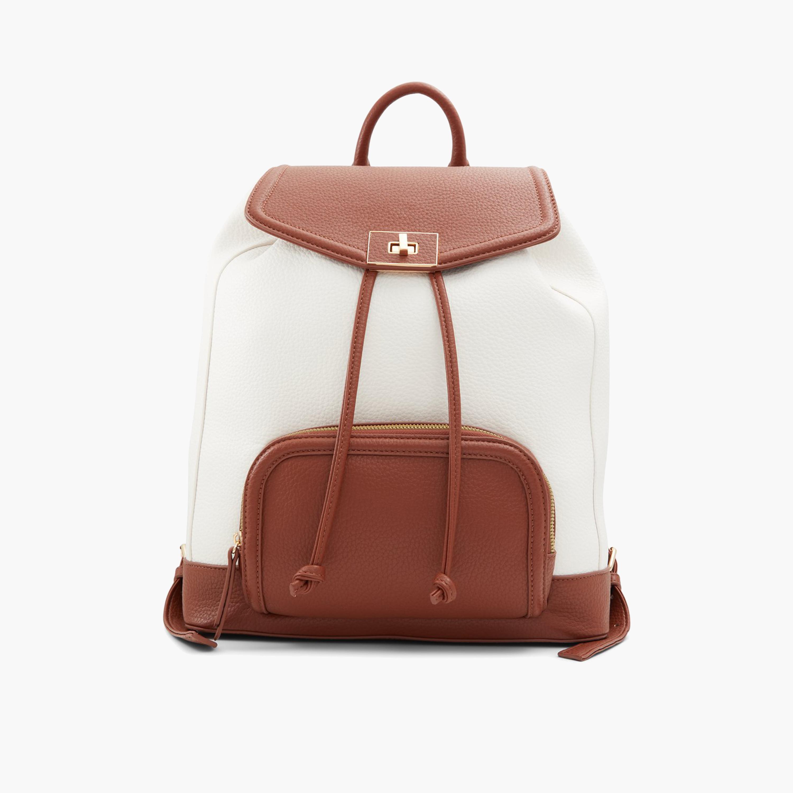 كول ات سبرينغ- شنطة  ظهر صغيرة ميز بمقبض علوي مع قفل ملتوي وحزام قابل للتعديل-women-bagsandwallets-backpacks-image-1