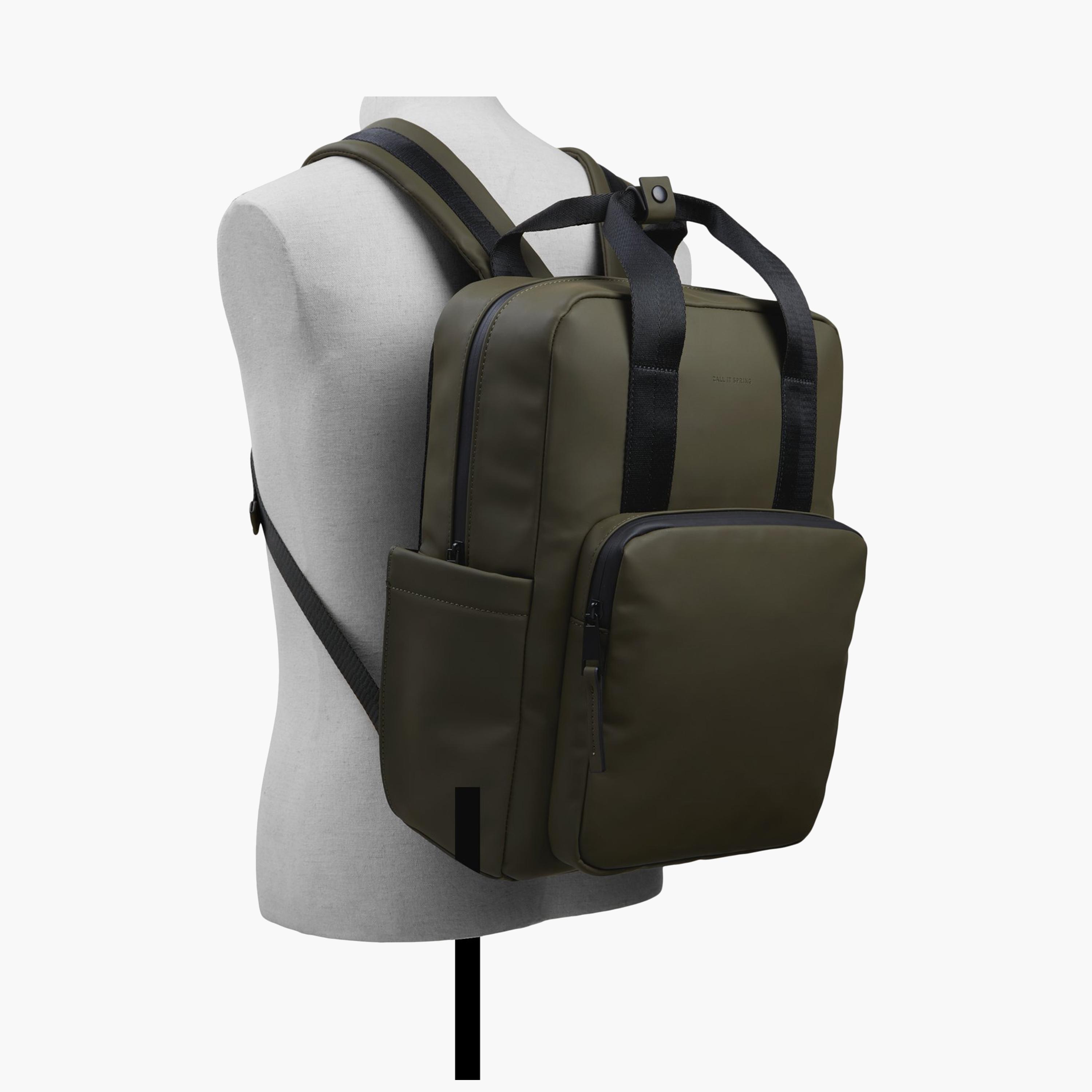 كول ات سبرينغ- شنطة  كمبيوتر محمول فيشر بمقبض مزدوج مع سحاب وقفل وحزام قابل للتعديل-men-bags-image-4