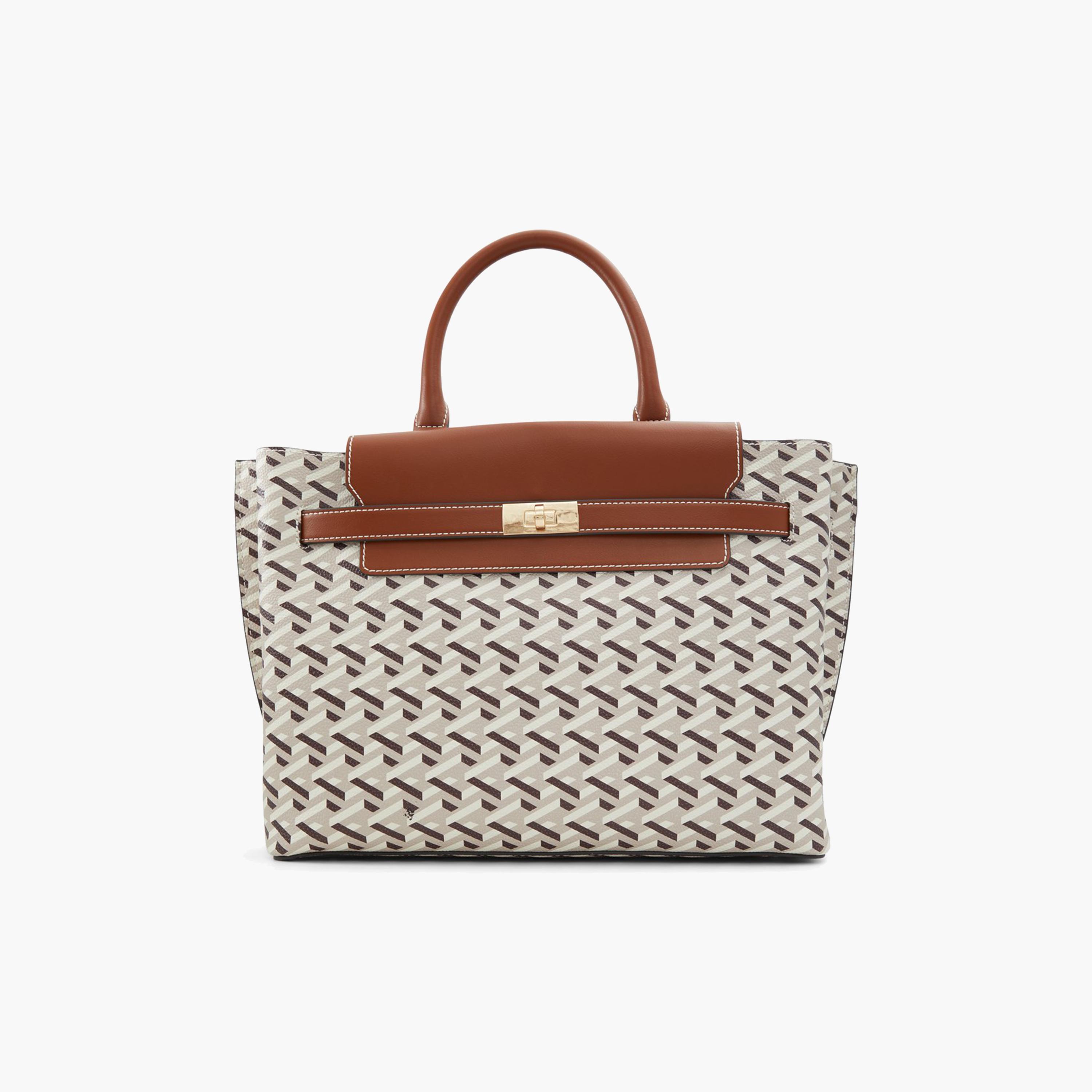 كول ات سبرينغ- شنطة  كتف مطبوعة بمقبضين  بقفل سحاب وحزام قابل للإزالة-women-bagsandwallets-handbags-image-1