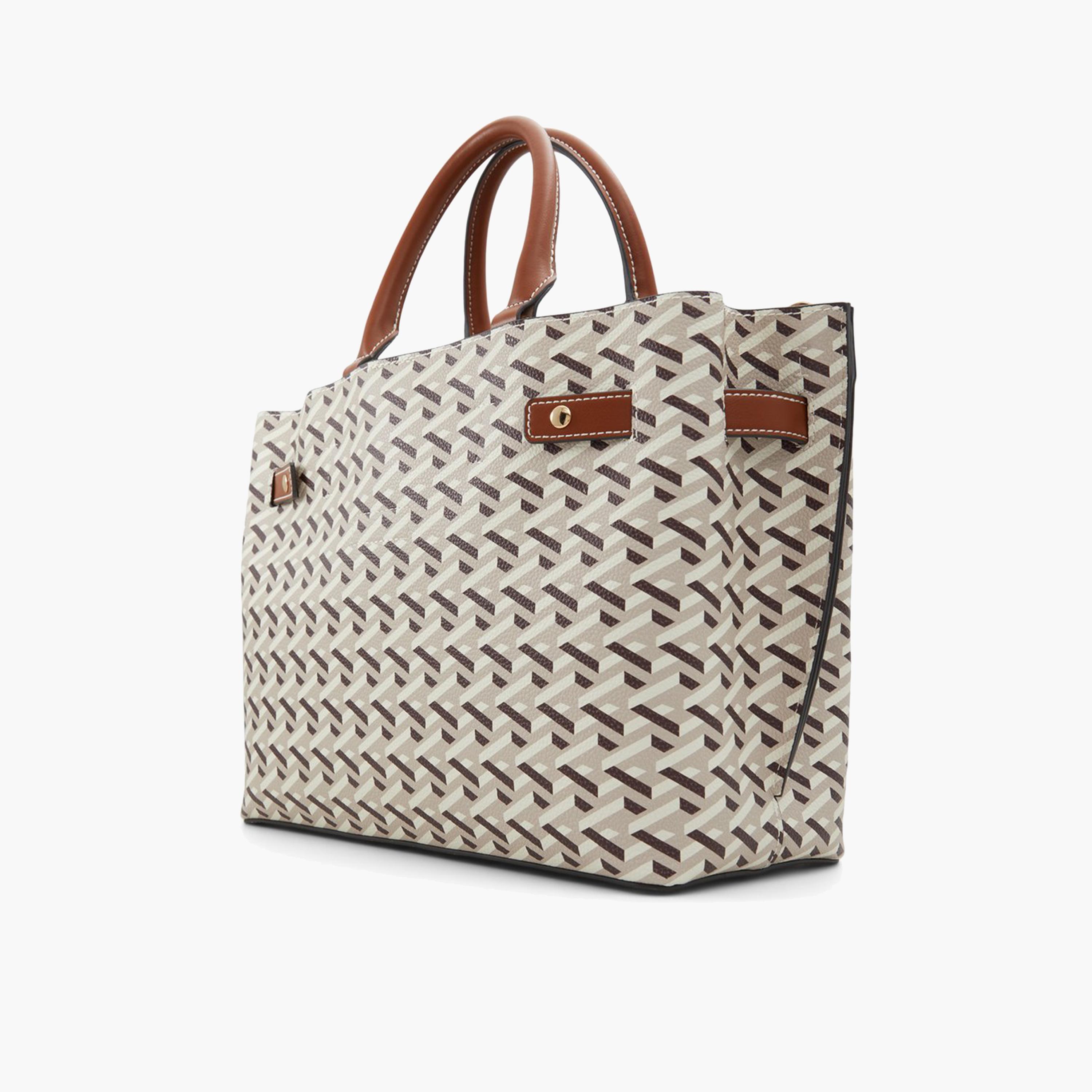 كول ات سبرينغ- شنطة  كتف مطبوعة بمقبضين  بقفل سحاب وحزام قابل للإزالة-women-bagsandwallets-handbags-image-2