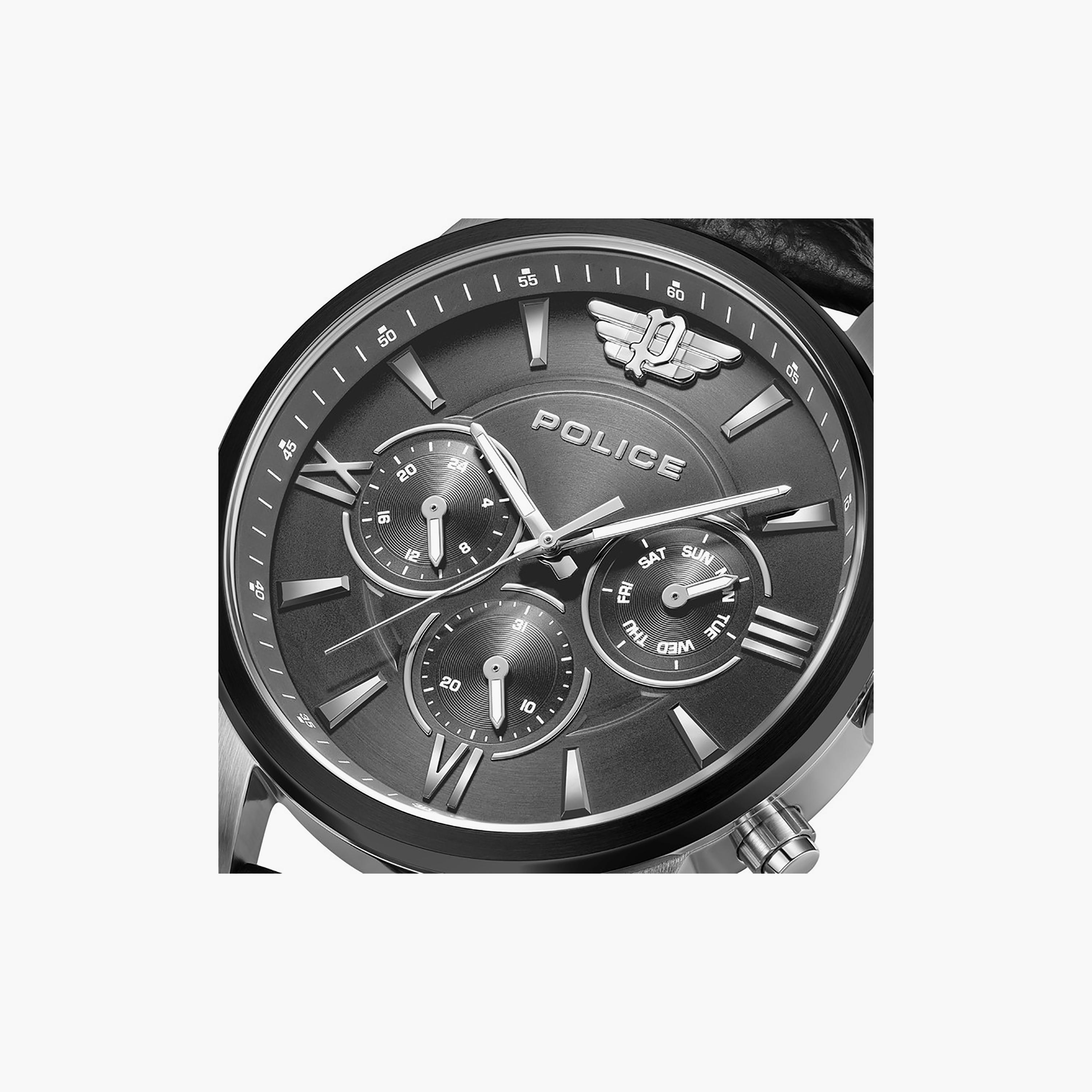 ساعة بوليس كرونوغراف سوداء للرجال مقاس 44 ملم مصنوعة من الجلد الأصلي  |  PEWGF0040440-men-watchesandjewellery-watches-image-4