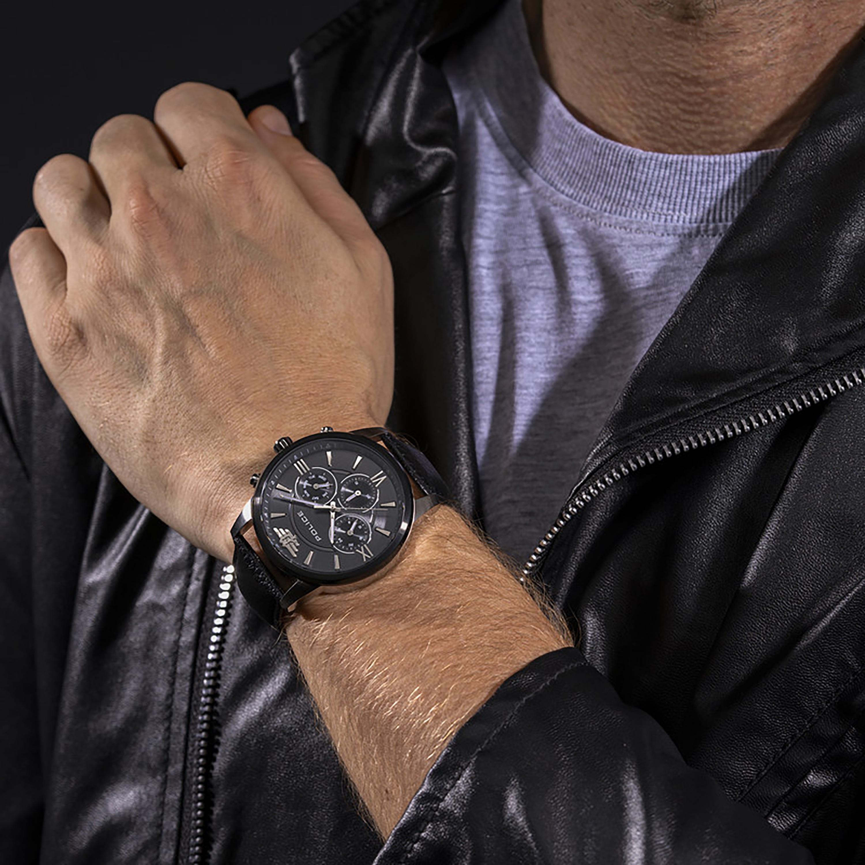 ساعة بوليس كرونوغراف سوداء للرجال مقاس 44 ملم مصنوعة من الجلد الأصلي  |  PEWGF0040440-men-watchesandjewellery-watches-image-5