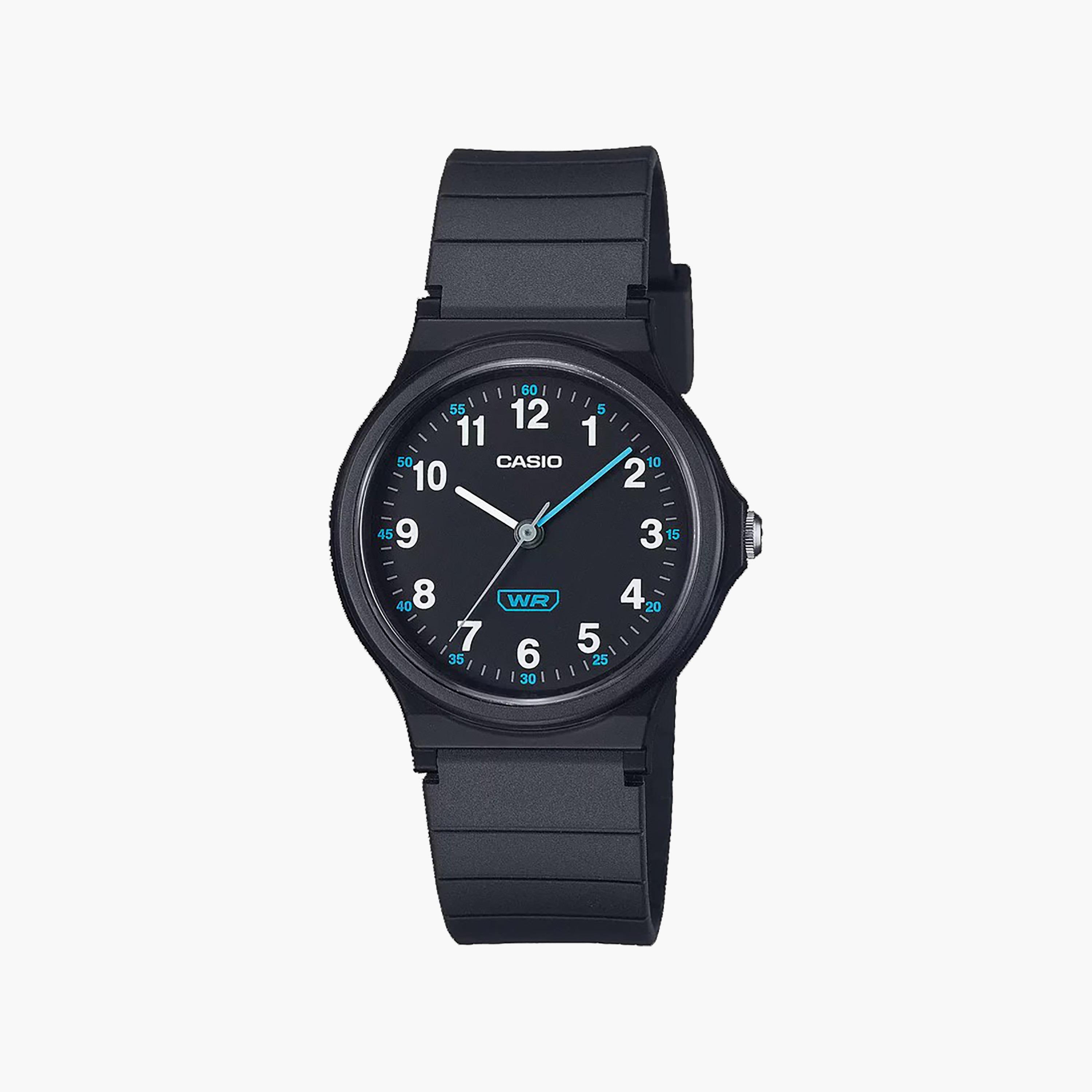 ساعة 31 ملم أنالوج من الراتنج باللون الأسود من كاسيو | LQ-24B-1BDF-men-watchesandjewellery-watches-image-1