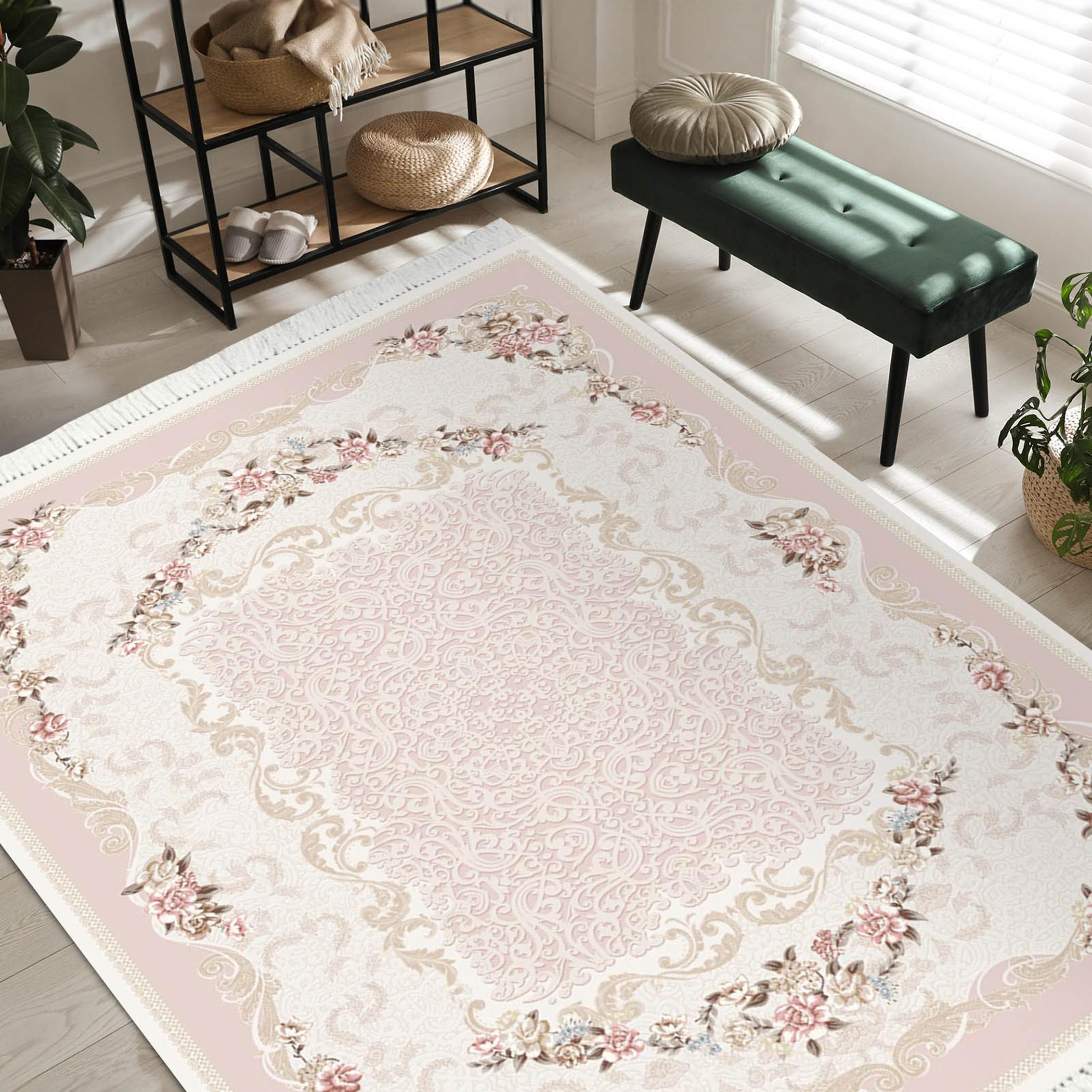 Decorative Velvet Turkish Carpet - 150x80 cm-household-rugsandcarpets-rugs-image-2
