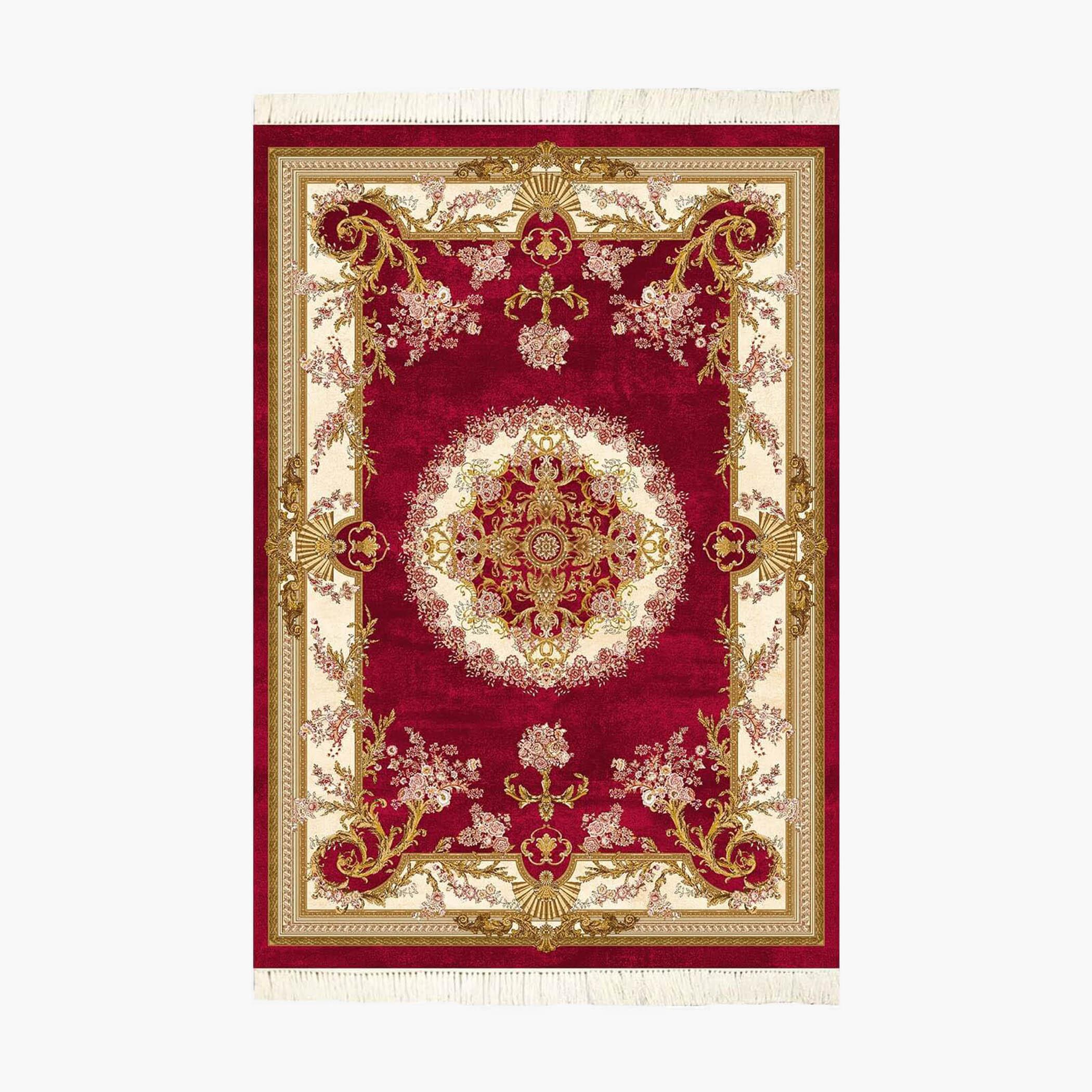 Decorative Velvet Turkish Carpet - 120x80 cms-household-rugsandcarpets-rugs-image-3