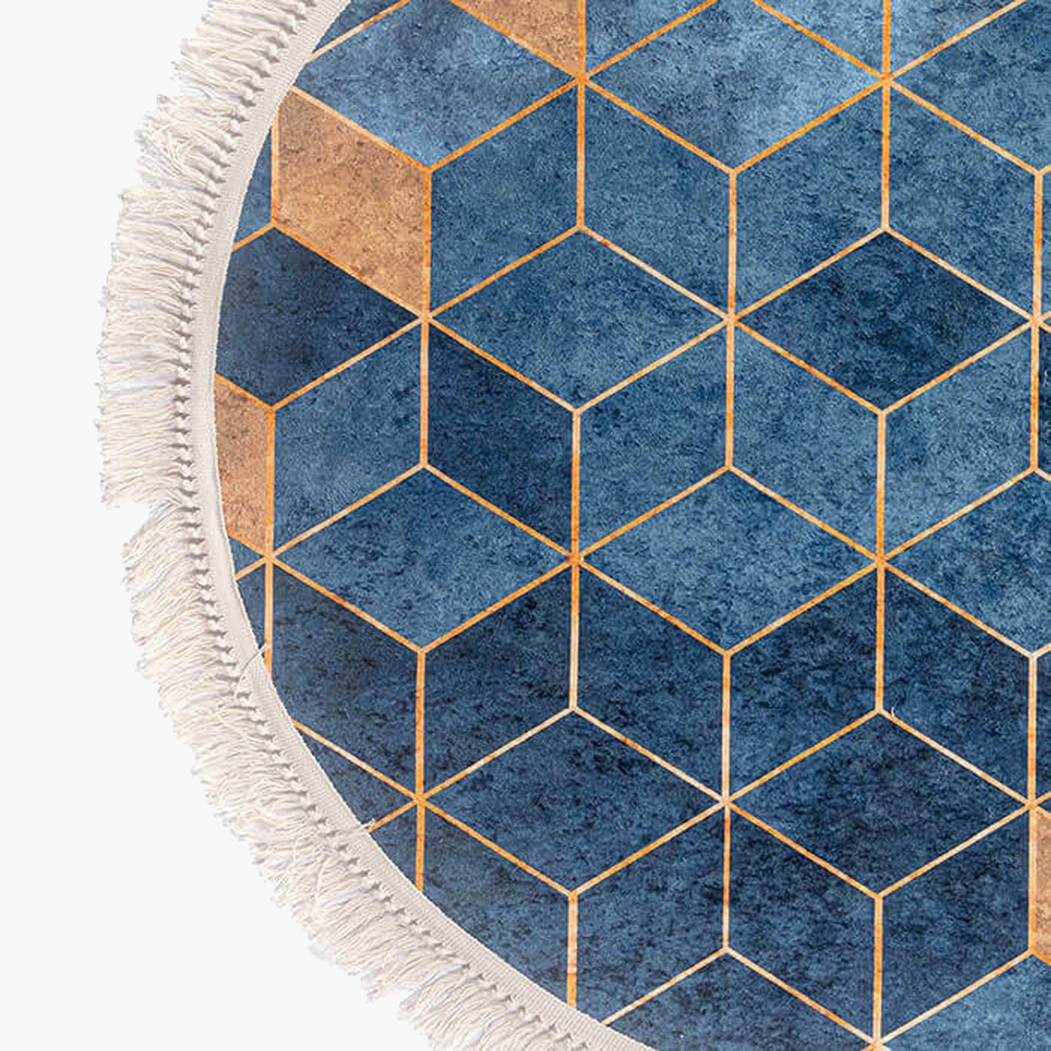 Decorative Velvet Turkish Carpet - 120x120 cms-household-rugsandcarpets-rugs-image-5