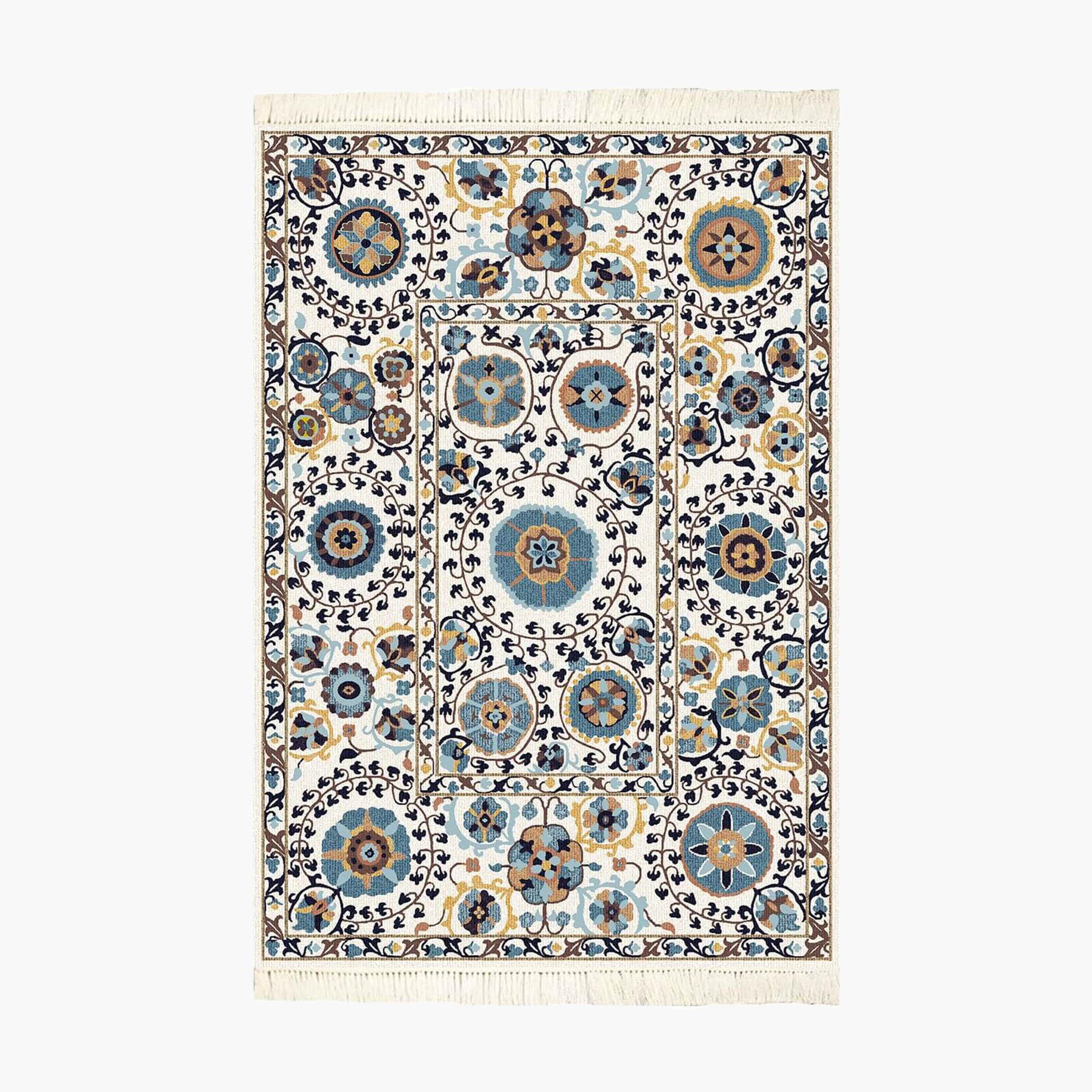 Decorative Velvet Turkish Carpet - 120x80 cms-household-rugsandcarpets-rugs-image-3