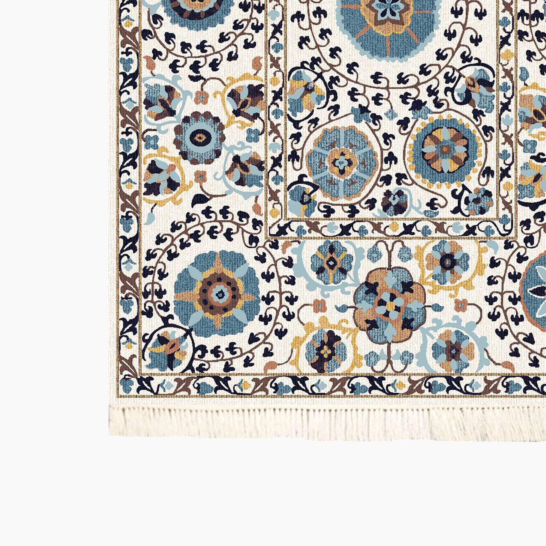 Decorative Velvet Turkish Carpet - 120x80 cms-household-rugsandcarpets-rugs-image-4