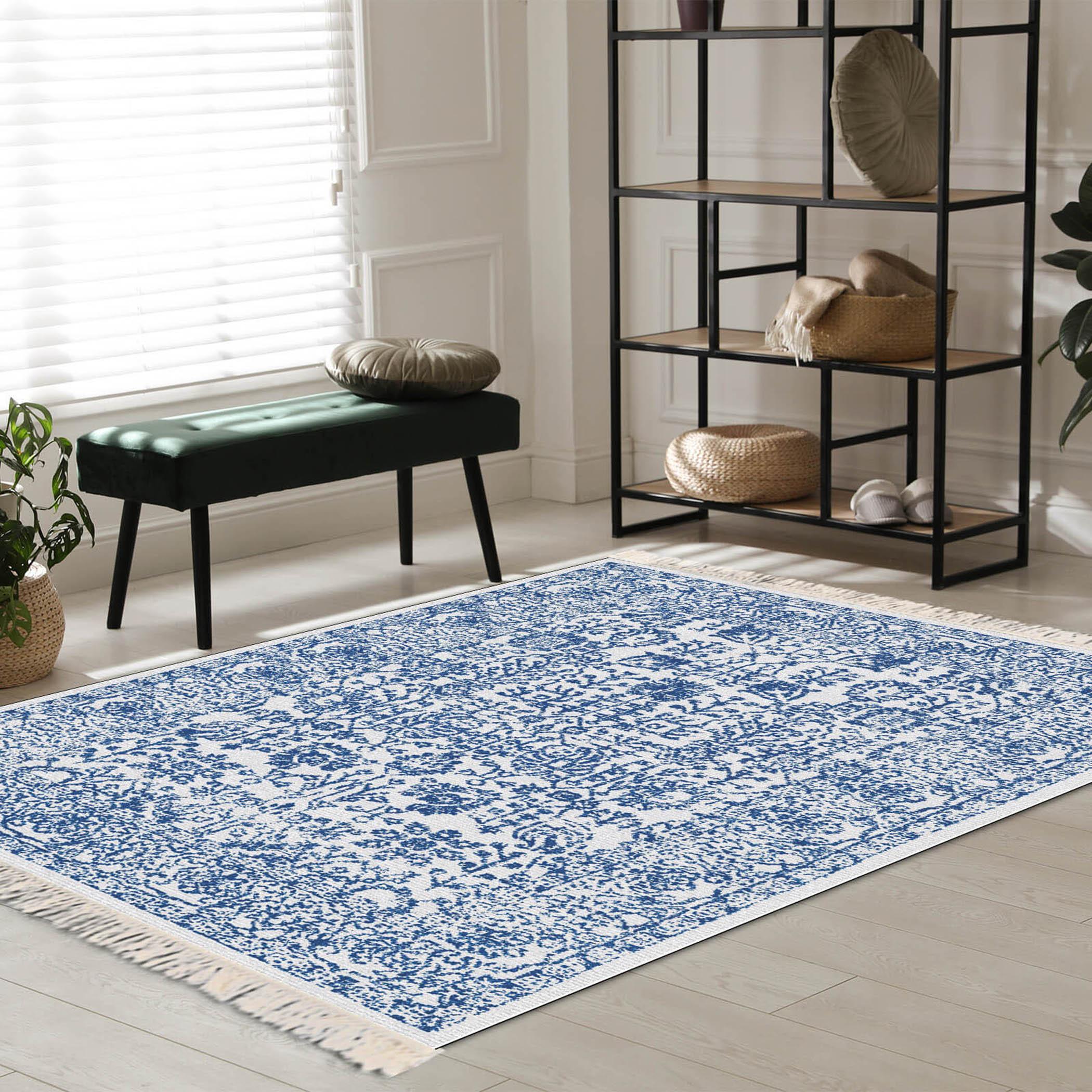 Decorative Velvet Turkish Carpet - 120x80 cms-household-rugsandcarpets-rugs-image-1