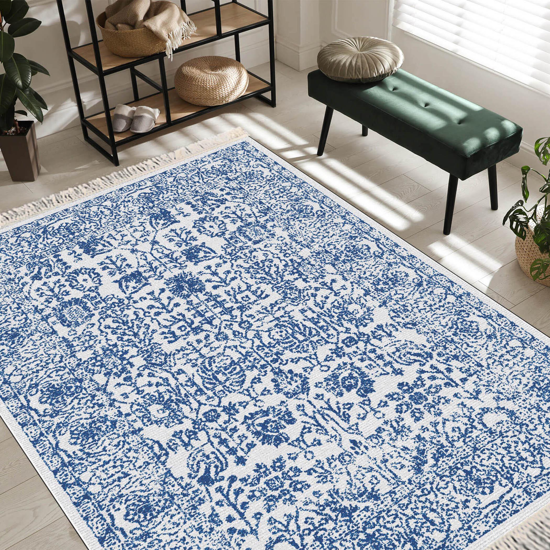 Decorative Velvet Turkish Carpet - 120x80 cms-household-rugsandcarpets-rugs-image-2