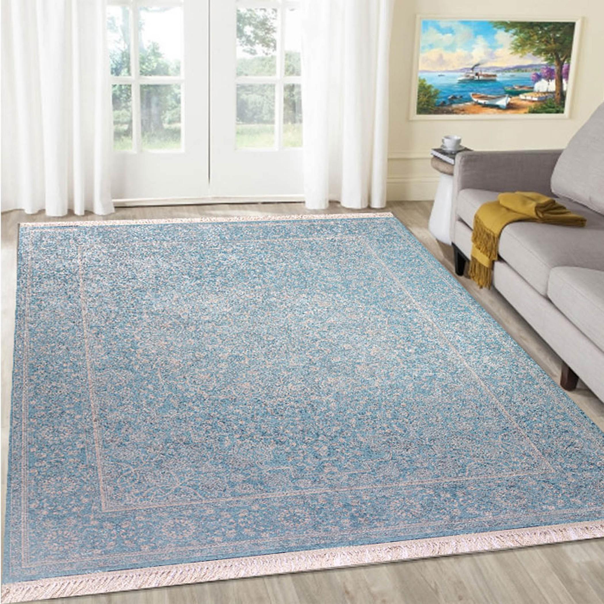 Decorative Velvet Turkish Carpet - 120x80 cms-household-rugsandcarpets-rugs-image-2