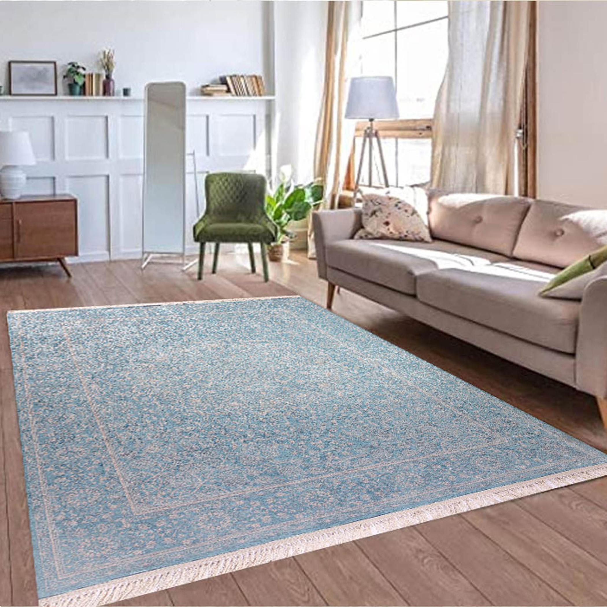 Decorative Velvet Turkish Carpet - 120x80 cms-household-rugsandcarpets-rugs-image-3