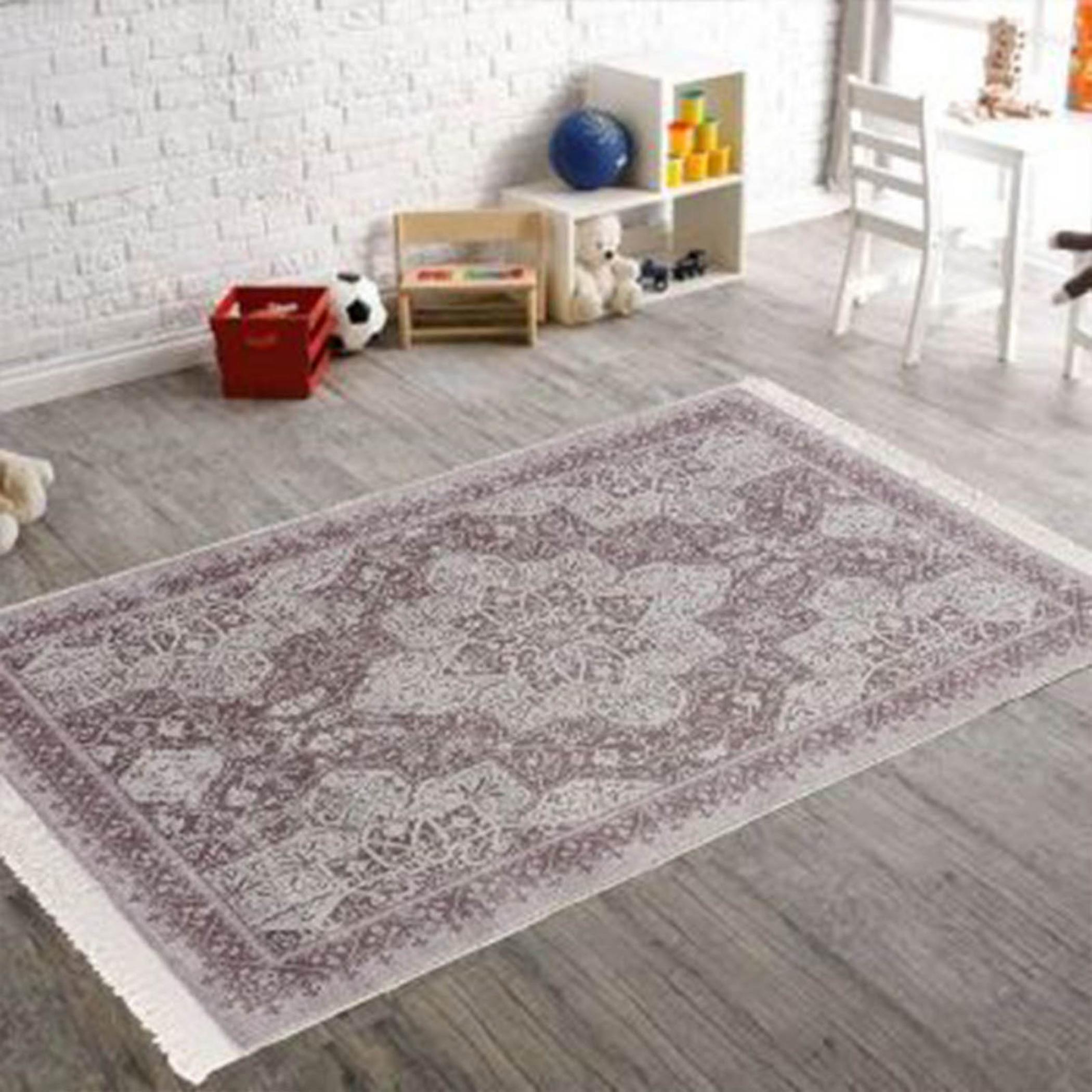 Decorative Velvet Turkish Carpet - 120x80 cm-household-rugsandcarpets-rugs-image-2