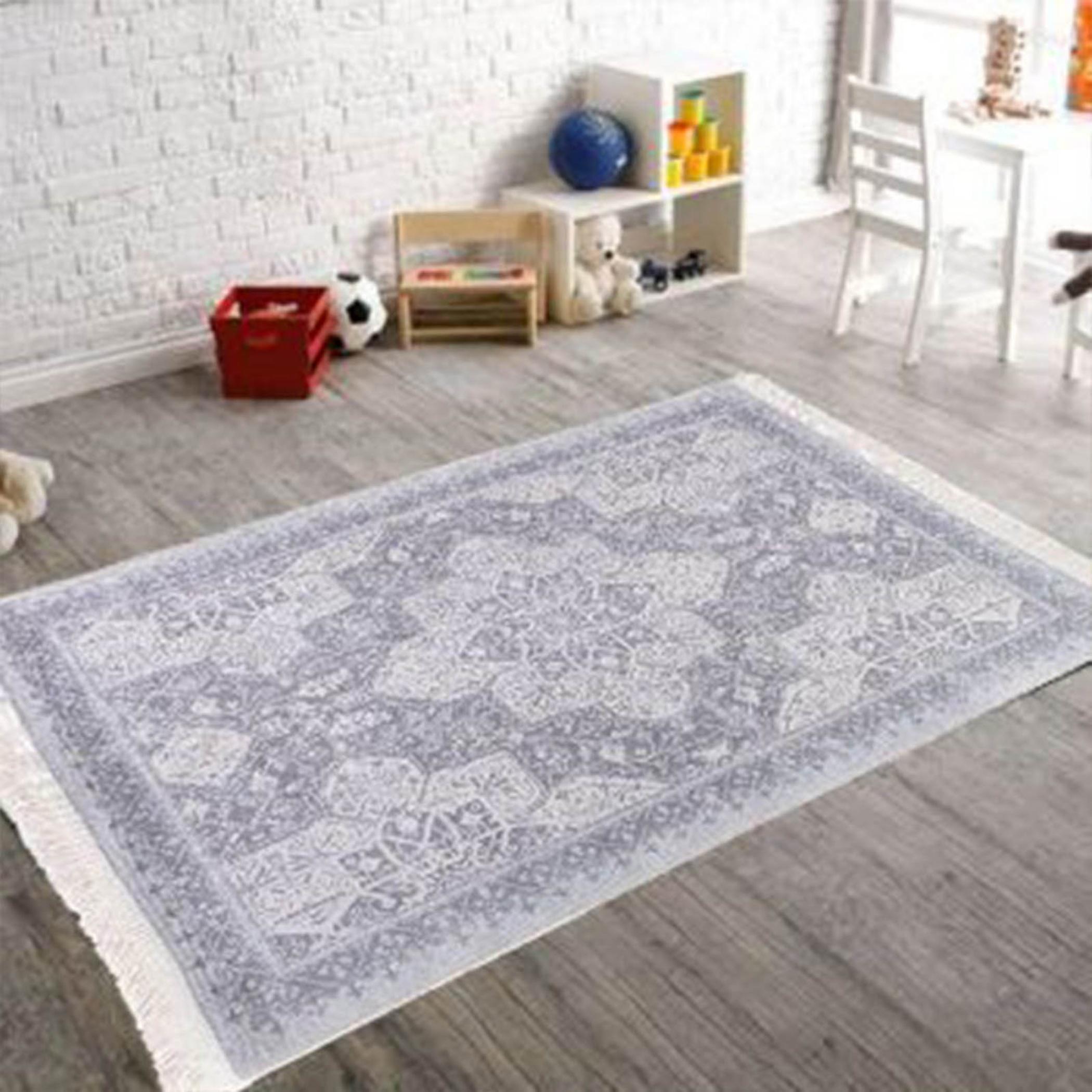 Decorative Velvet Turkish Carpet - 120x80 cm-household-rugsandcarpets-rugs-image-2